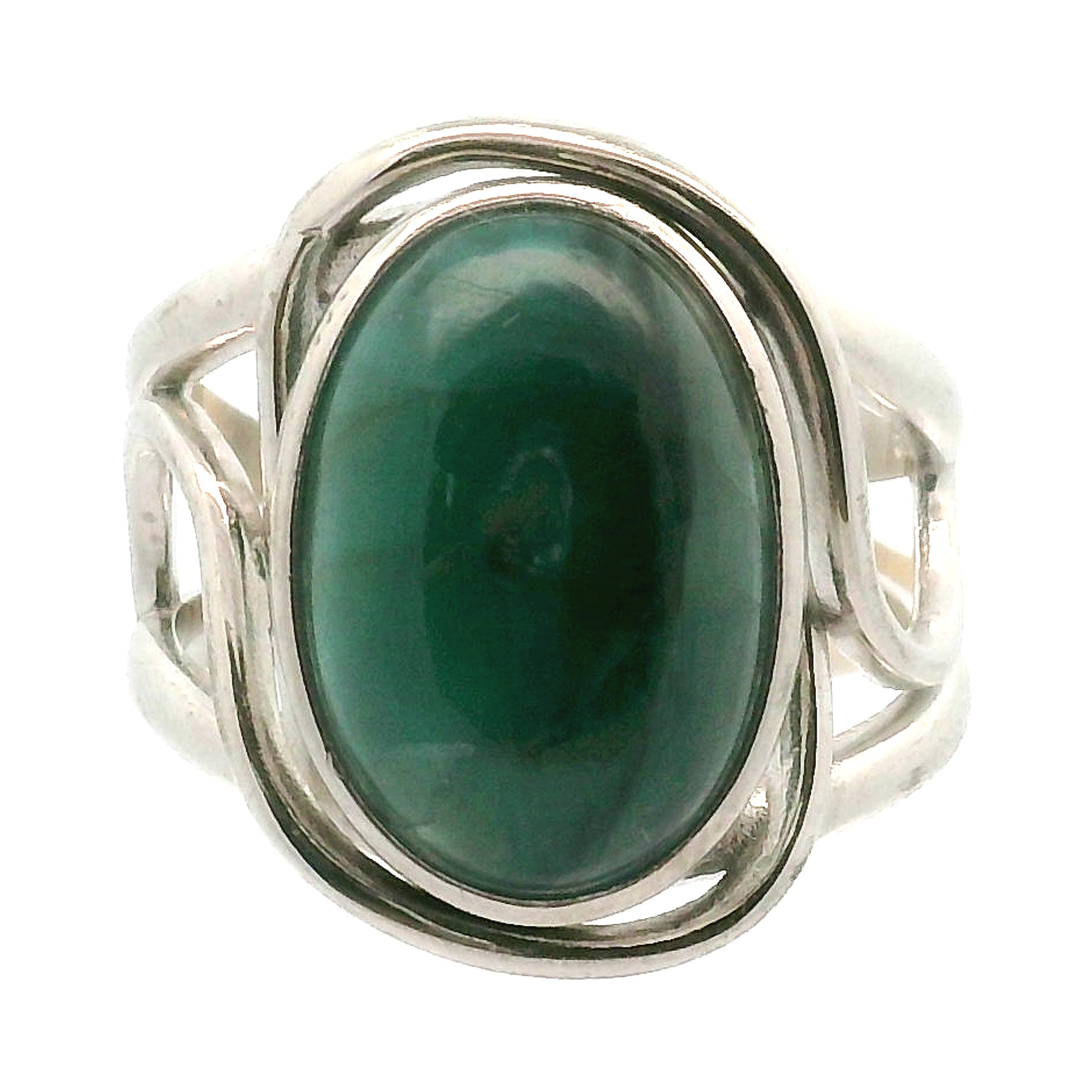 Grandidierite Cuff Ring .925 Silver for Enhancing Intuitive Communication