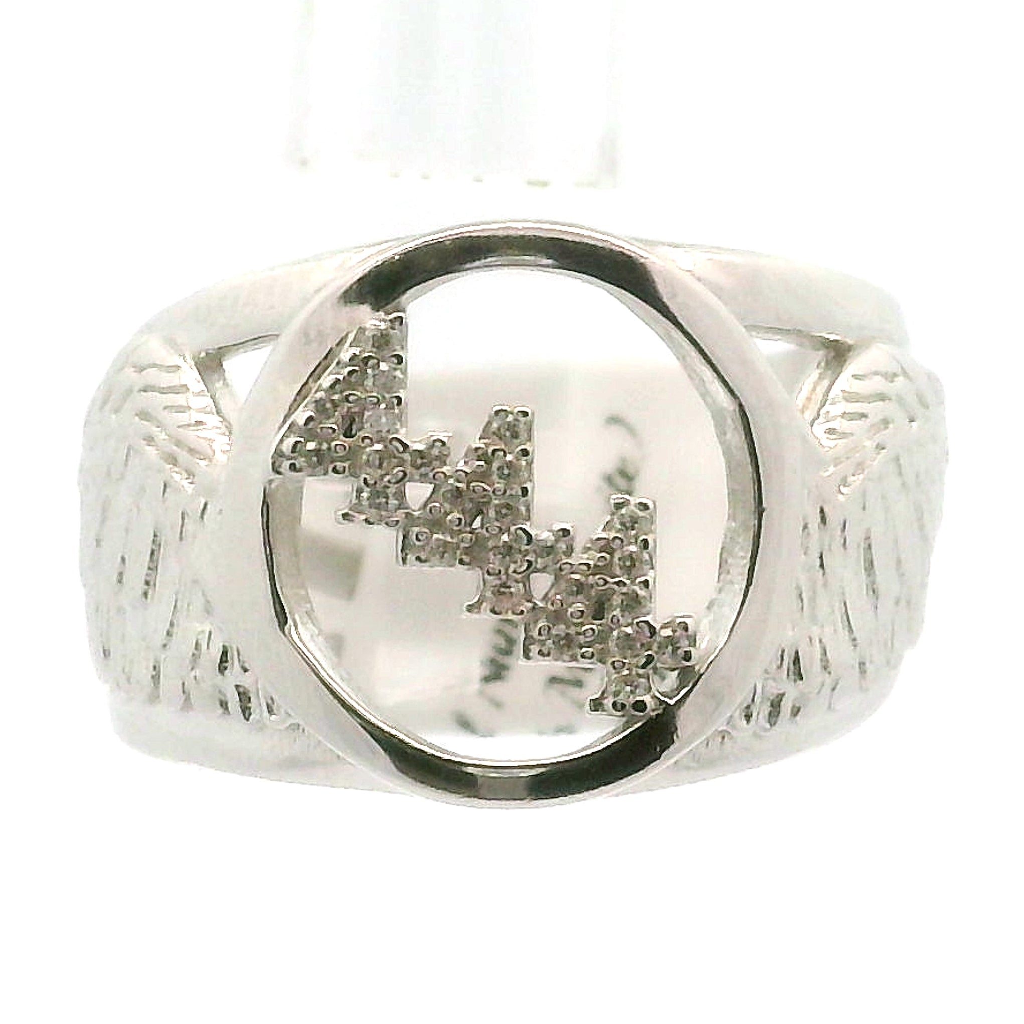 Angel Codes Cuff Ring With Lab Created Moissanite .925 Silver for Connecting with Angels, Divine Guidance, Manifestation and Protection