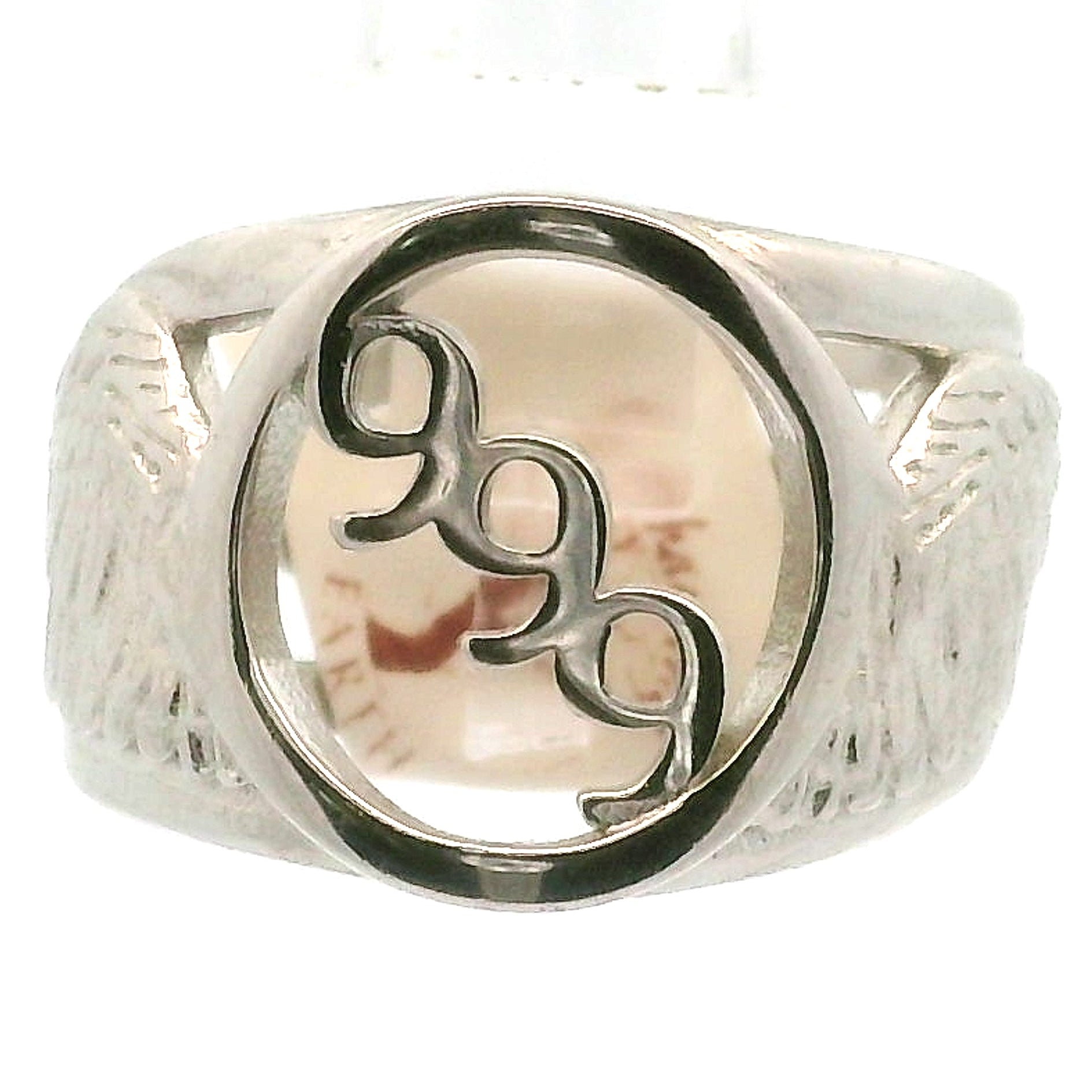 Angel Codes Cuff Ring .925 Silver for Connecting with Angels, Divine Guidance, Manifestation and Protection