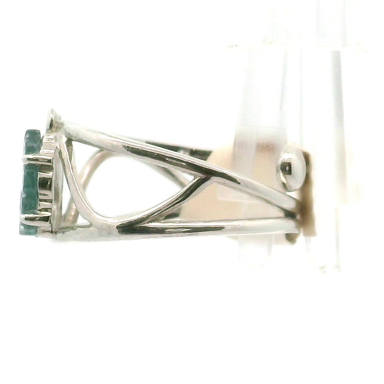 Tourmaline Butterfly Adjustable Cuff Ring .925 Silver for Awareness, Communication and Meditation