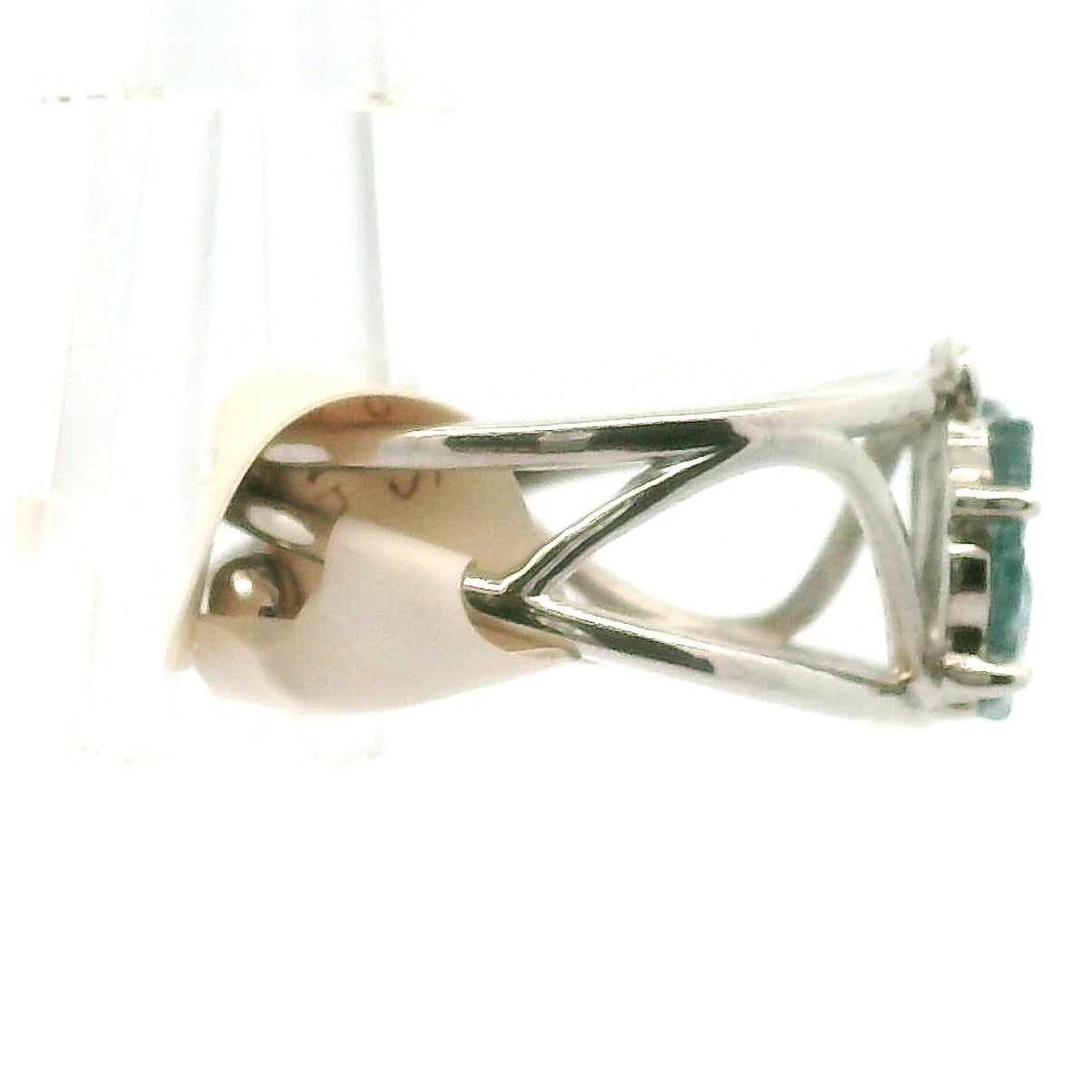 Tourmaline Butterfly Adjustable Cuff Ring .925 Silver for Awareness, Communication and Meditation