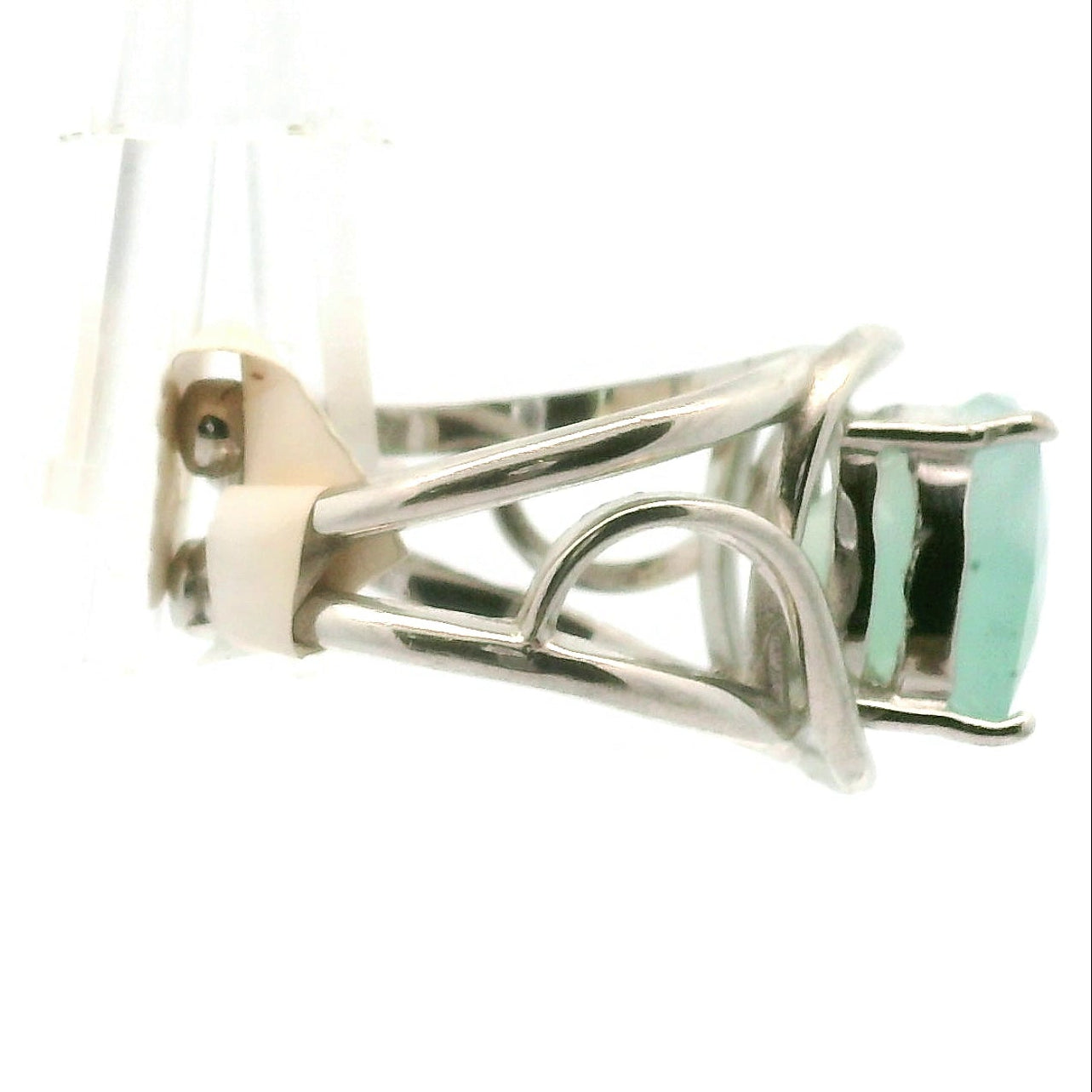 Gem Silica with Copper Adjustable Cuff Ring .925 Silver for Empowerment, Harmony and Truth
