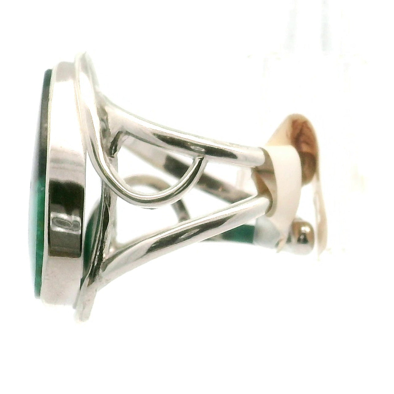 Gem Silica Cuff Ring .925 Silver for Empowerment, Harmony and Truth