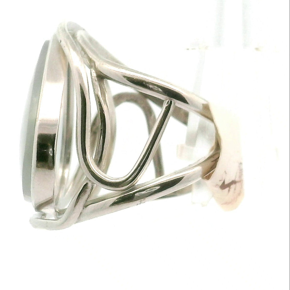 Gem Silica XL Cuff Ring .925 Silver for Empowerment, Harmony and Truth