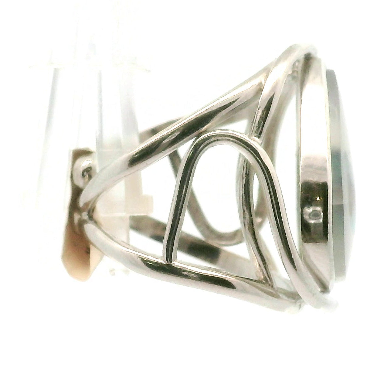 Gem Silica XL Cuff Ring .925 Silver for Empowerment, Harmony and Truth