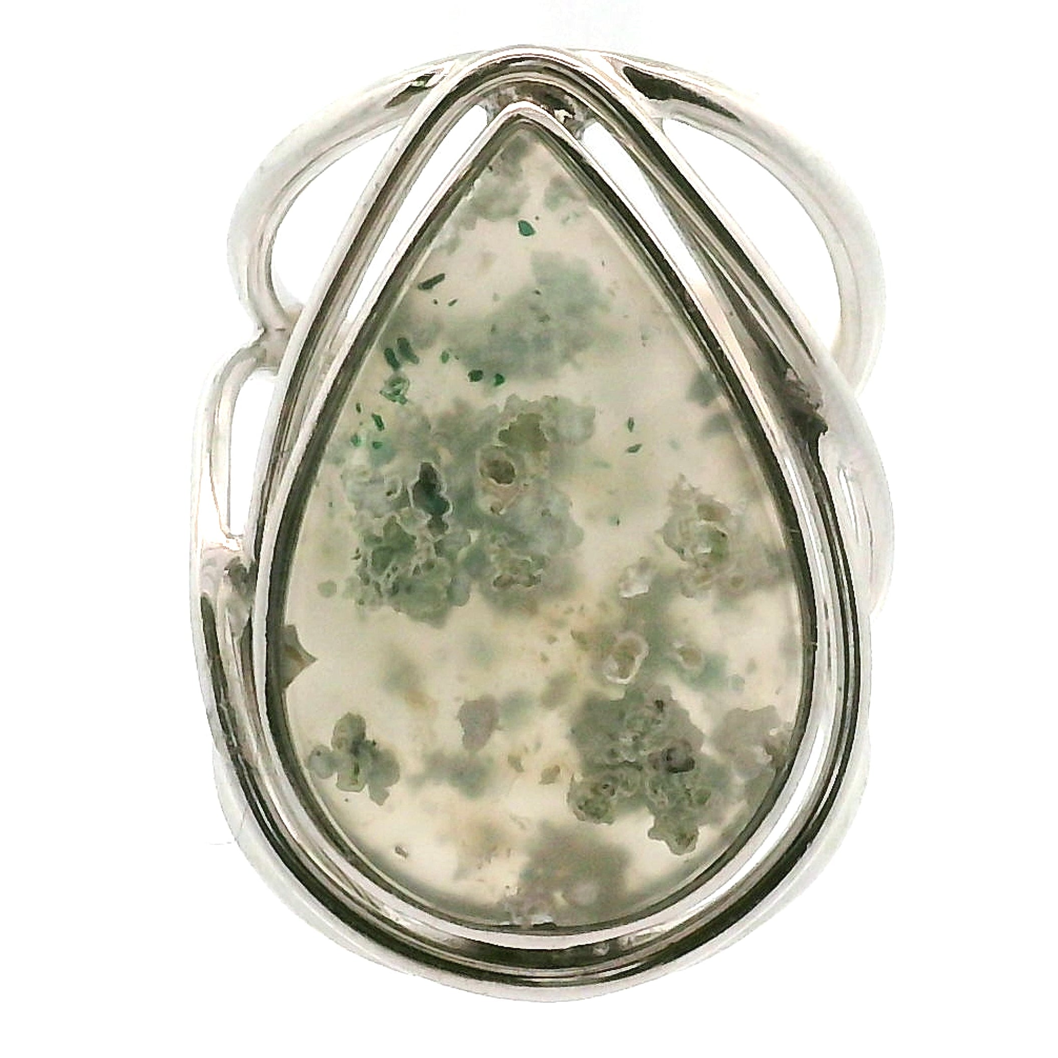 Gem Silica XL Cuff Ring .925 Silver for Empowerment, Harmony and Truth