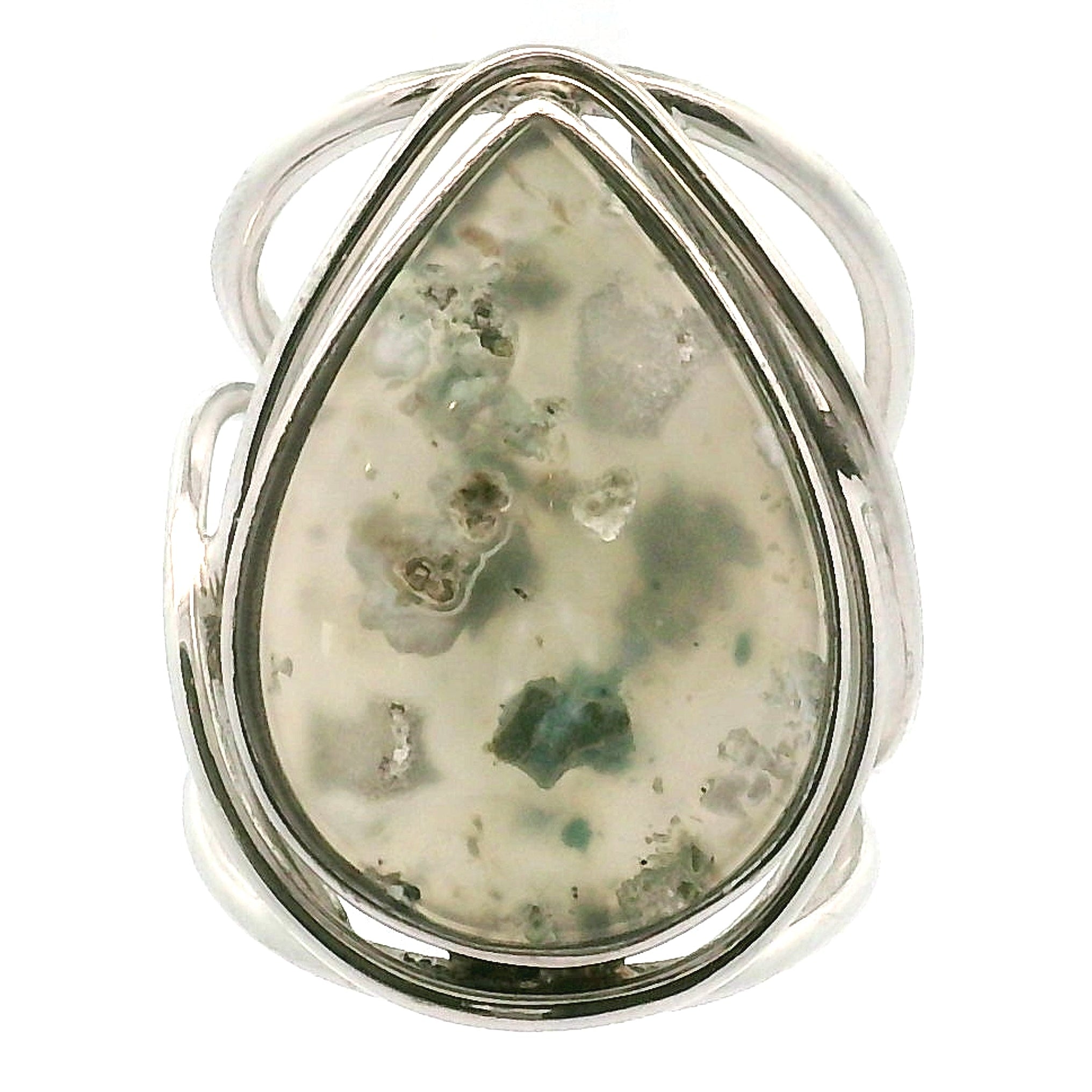 Gem Silica XL Cuff Ring .925 Silver for Empowerment, Harmony and Truth
