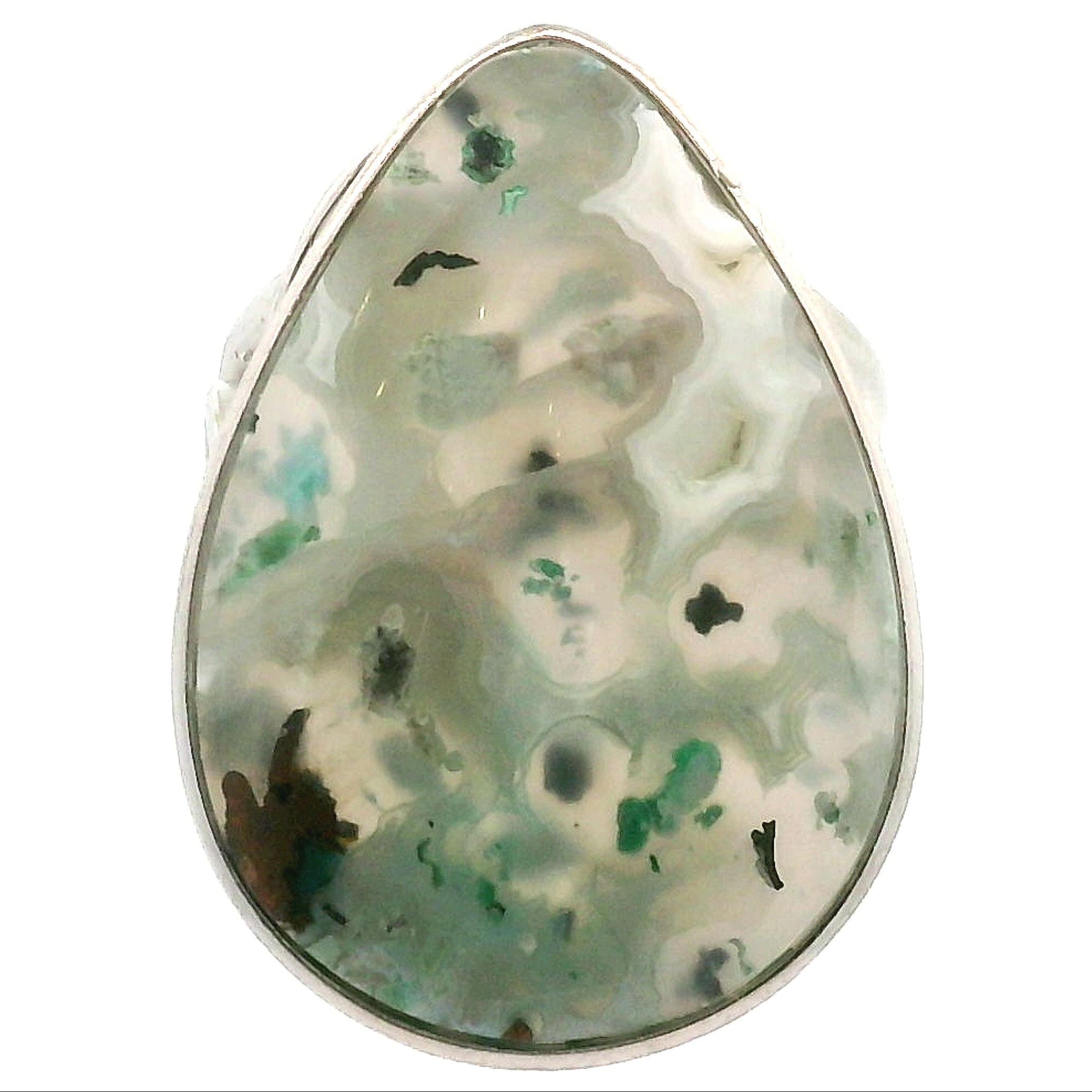 Gem Silica XL Cuff Ring .925 Silver for Empowerment, Harmony and Truth