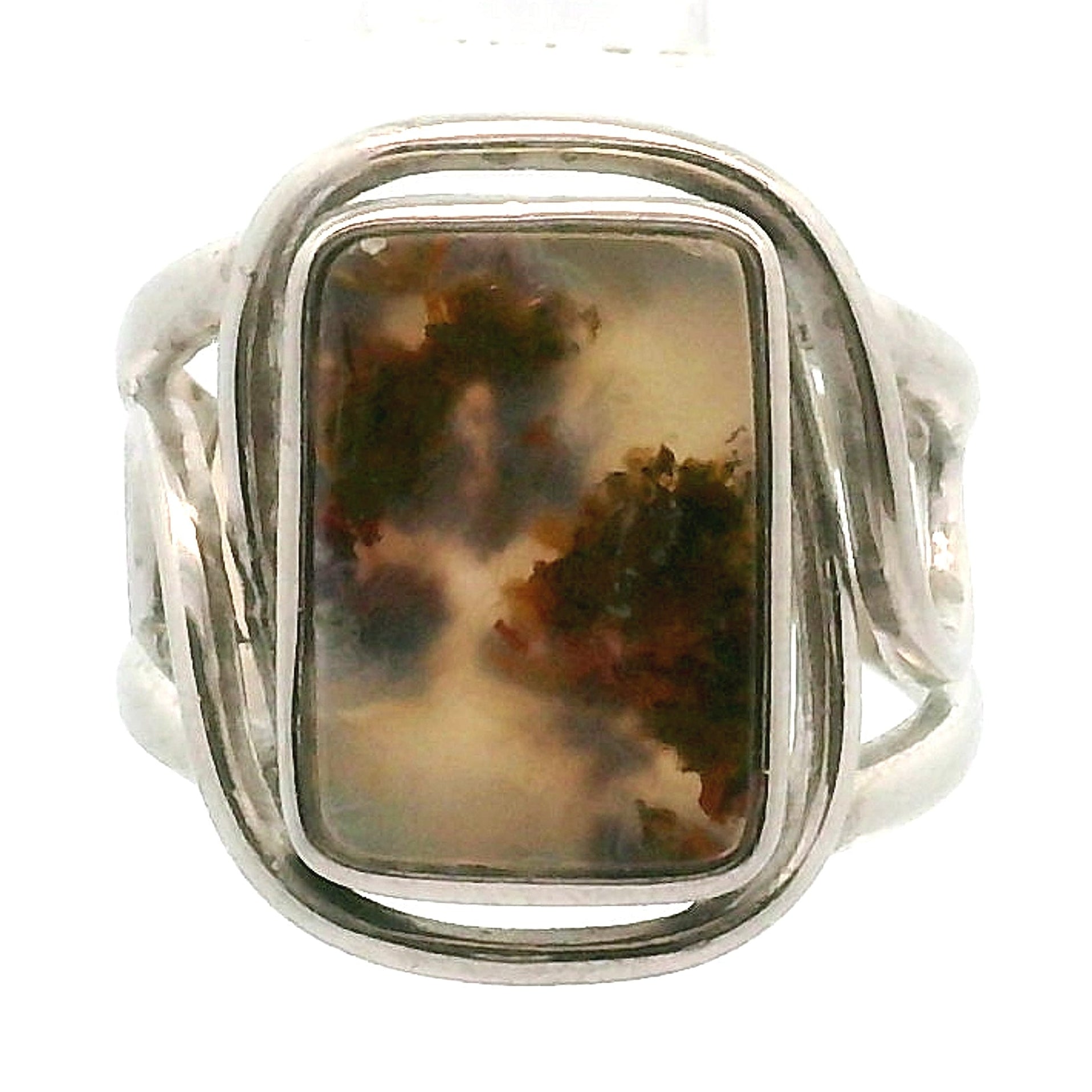 Gem Silica Cuff Ring .925 Silver for Empowerment, Harmony and Truth
