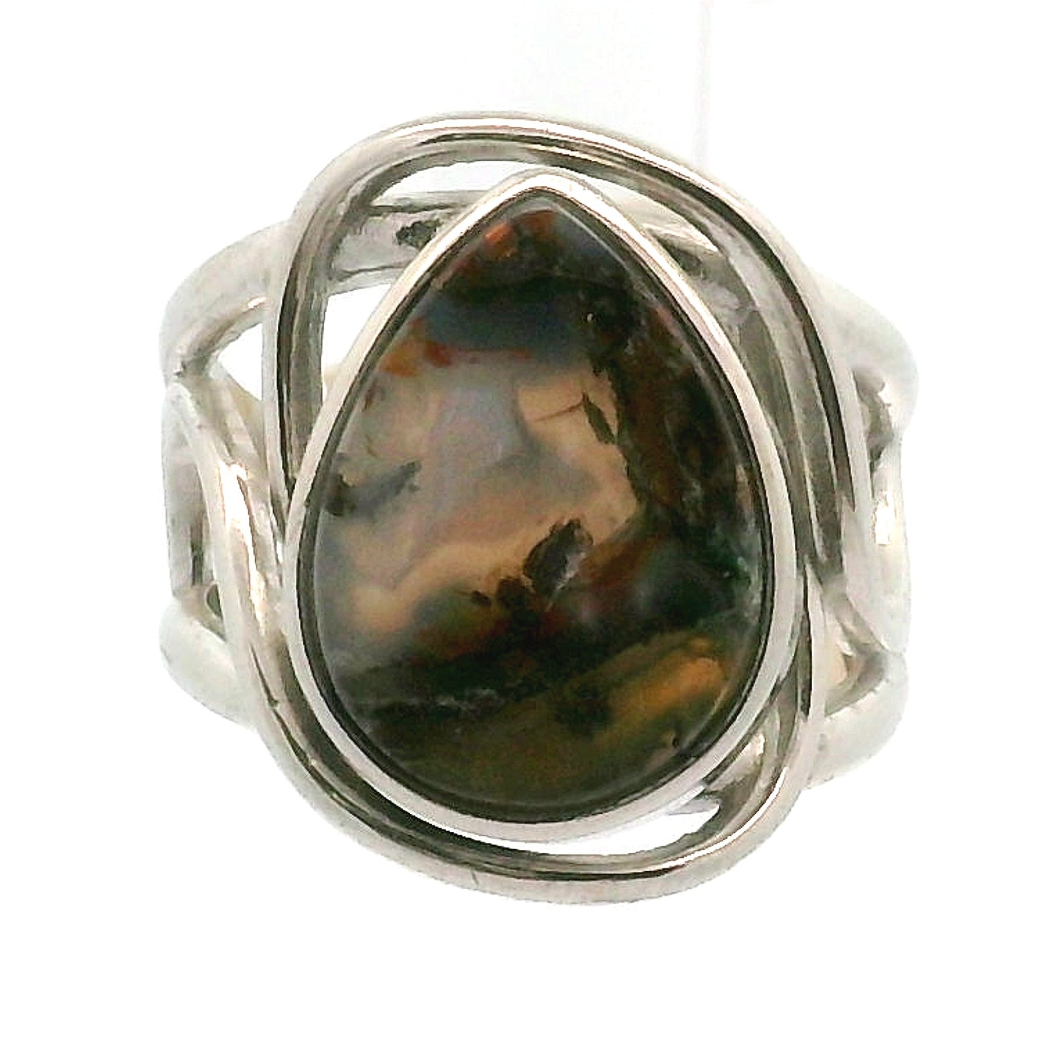 Gem Silica Cuff Ring .925 Silver for Empowerment, Harmony and Truth