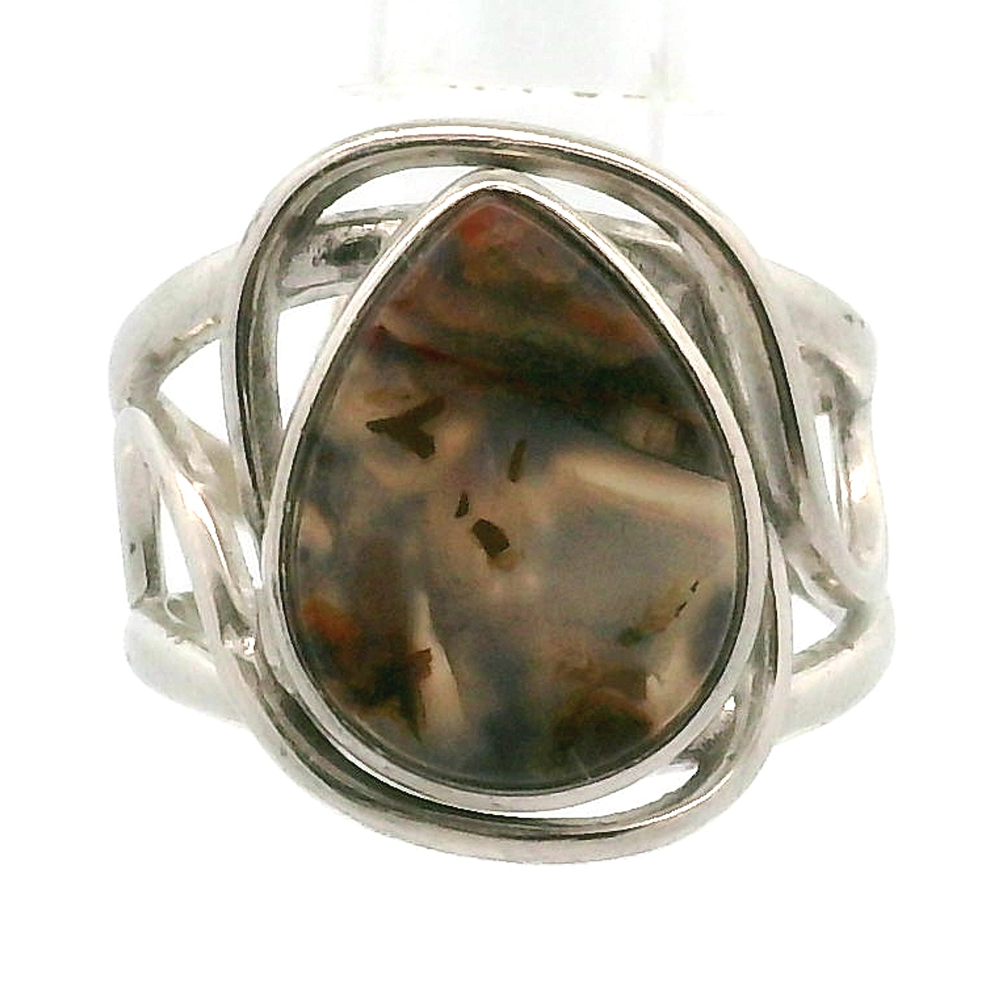 Gem Silica Cuff Ring .925 Silver for Empowerment, Harmony and Truth