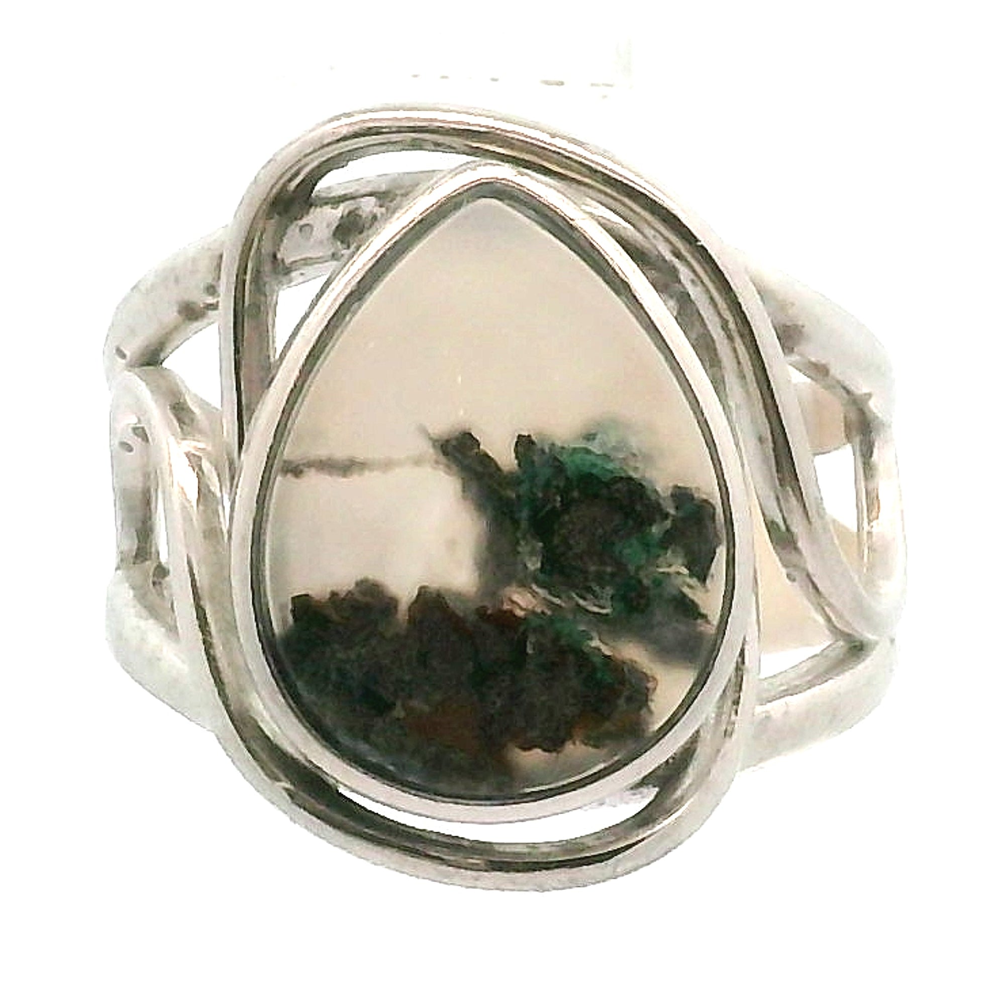 Gem Silica Cuff Ring .925 Silver for Empowerment, Harmony and Truth