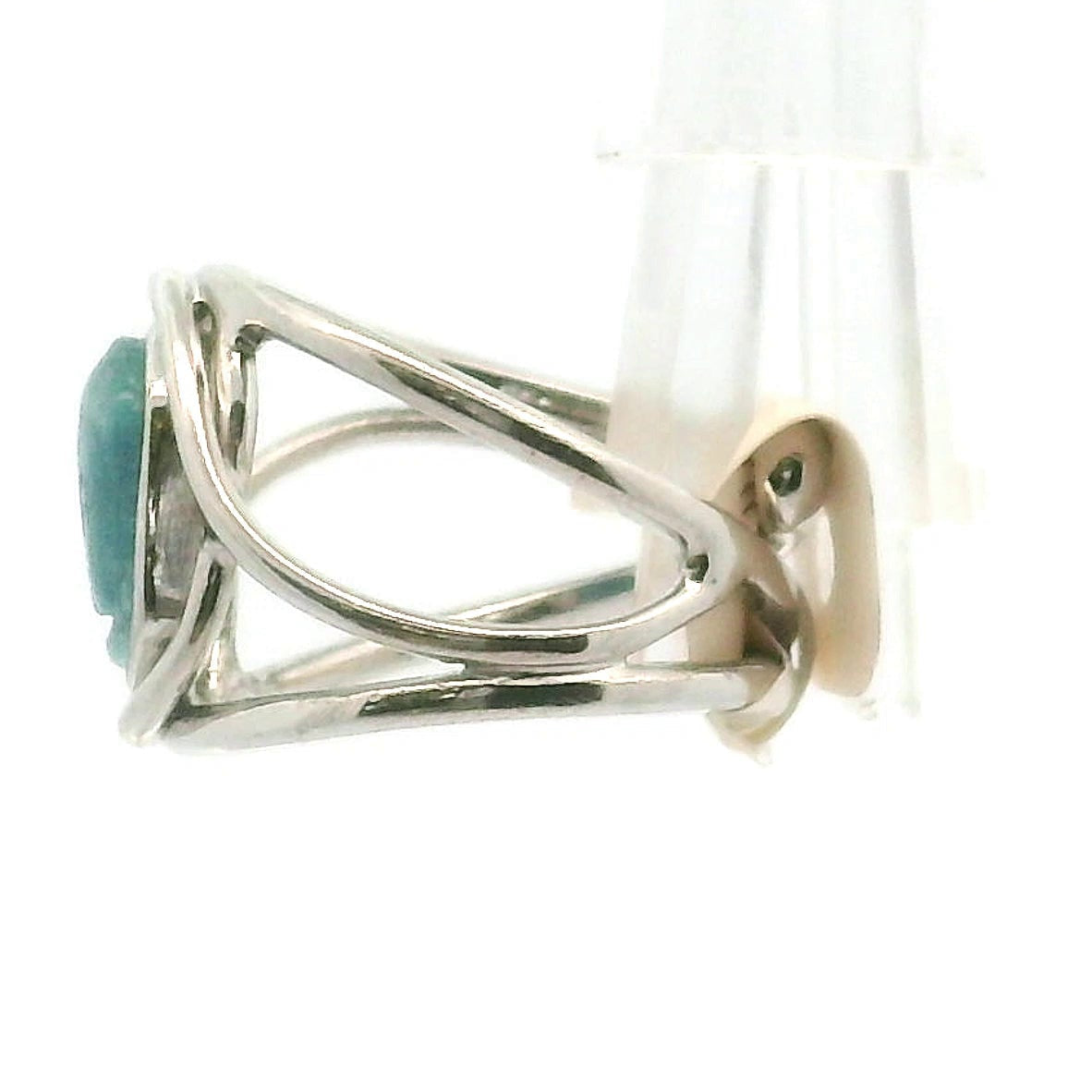 Tourmaline Buddha Adjustable Cuff Ring .925 Silver for Awareness, Communication and Meditation