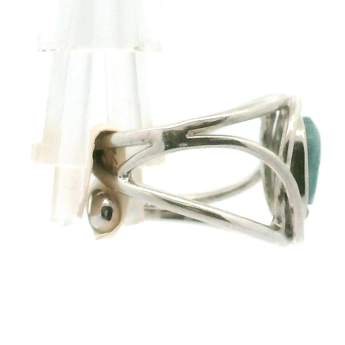 Tourmaline Buddha Adjustable Cuff Ring .925 Silver for Awareness, Communication and Meditation