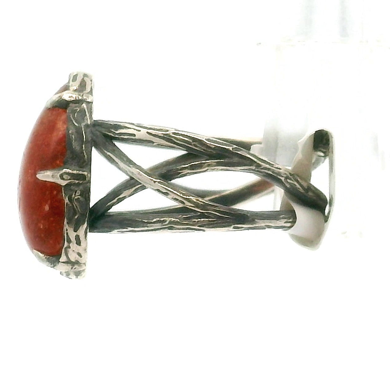 Sunstone Bad Witch Cuff Ring .925 Silver for Confidence, Joy and Vitality