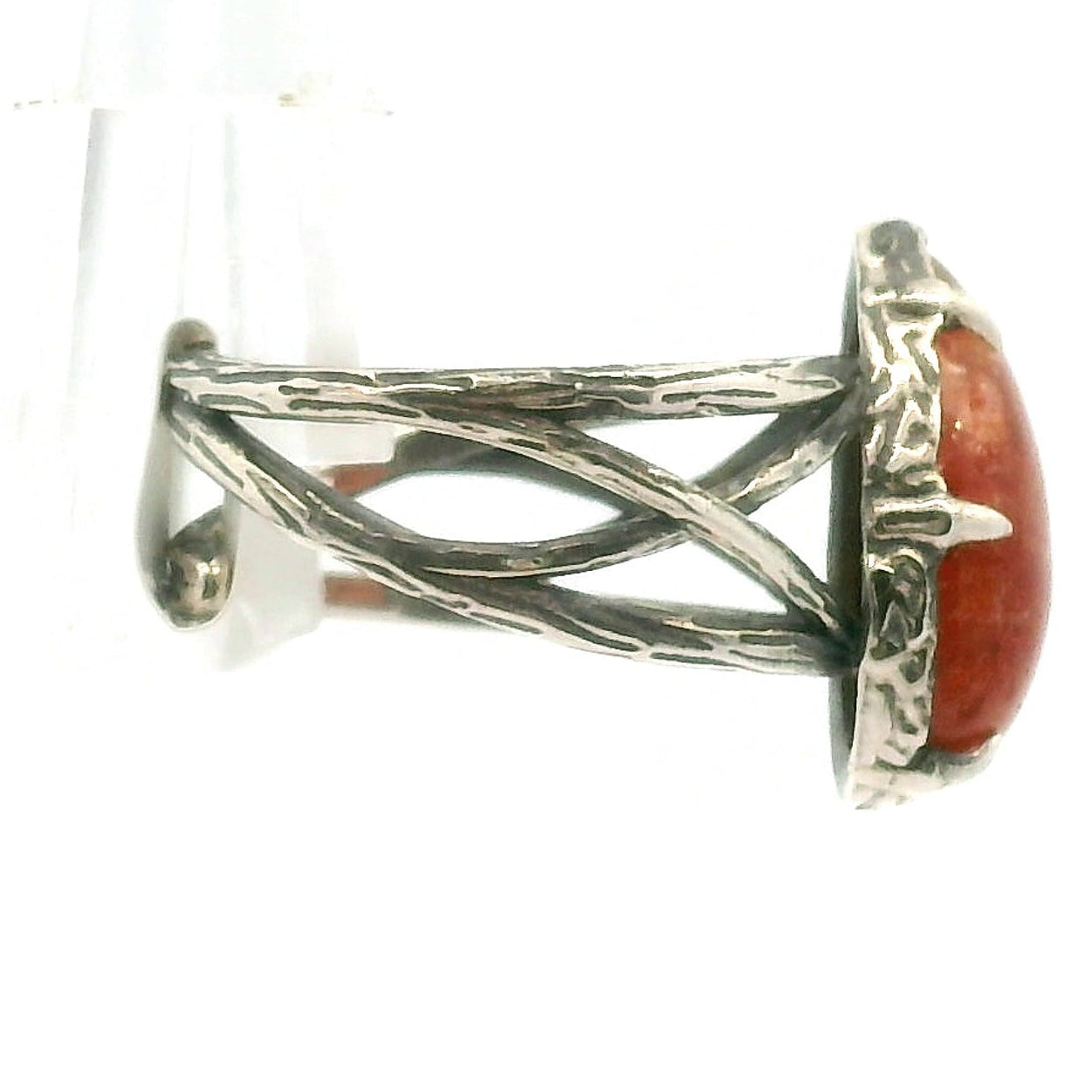 Sunstone Bad Witch Cuff Ring .925 Silver for Confidence, Joy and Vitality