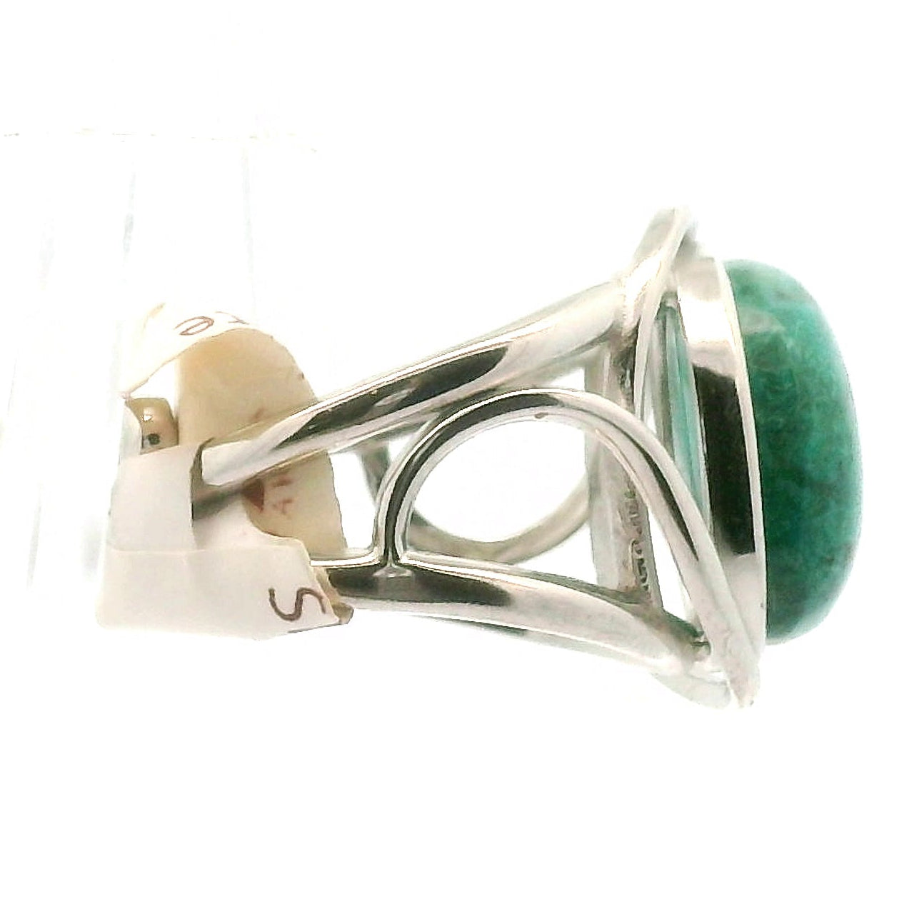Shattuckite & Chrysocolla Cuff Ring, Adjustable Ring .925 Silver for Goddess Energy, Peaceful Communication and Truth