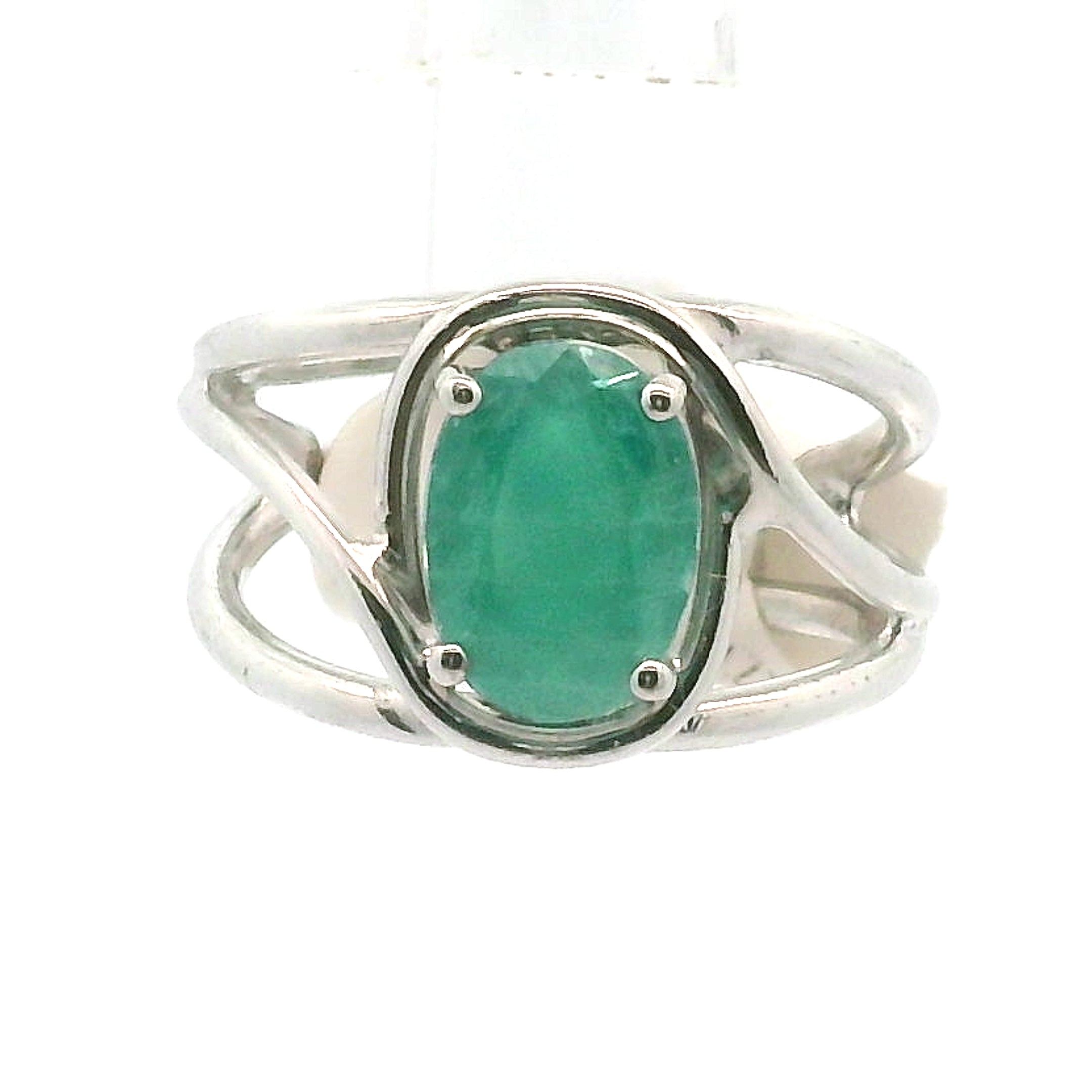 Green Hauyne Midi Cuff Ring 925 Silver for Intuition, Purification and Meditation