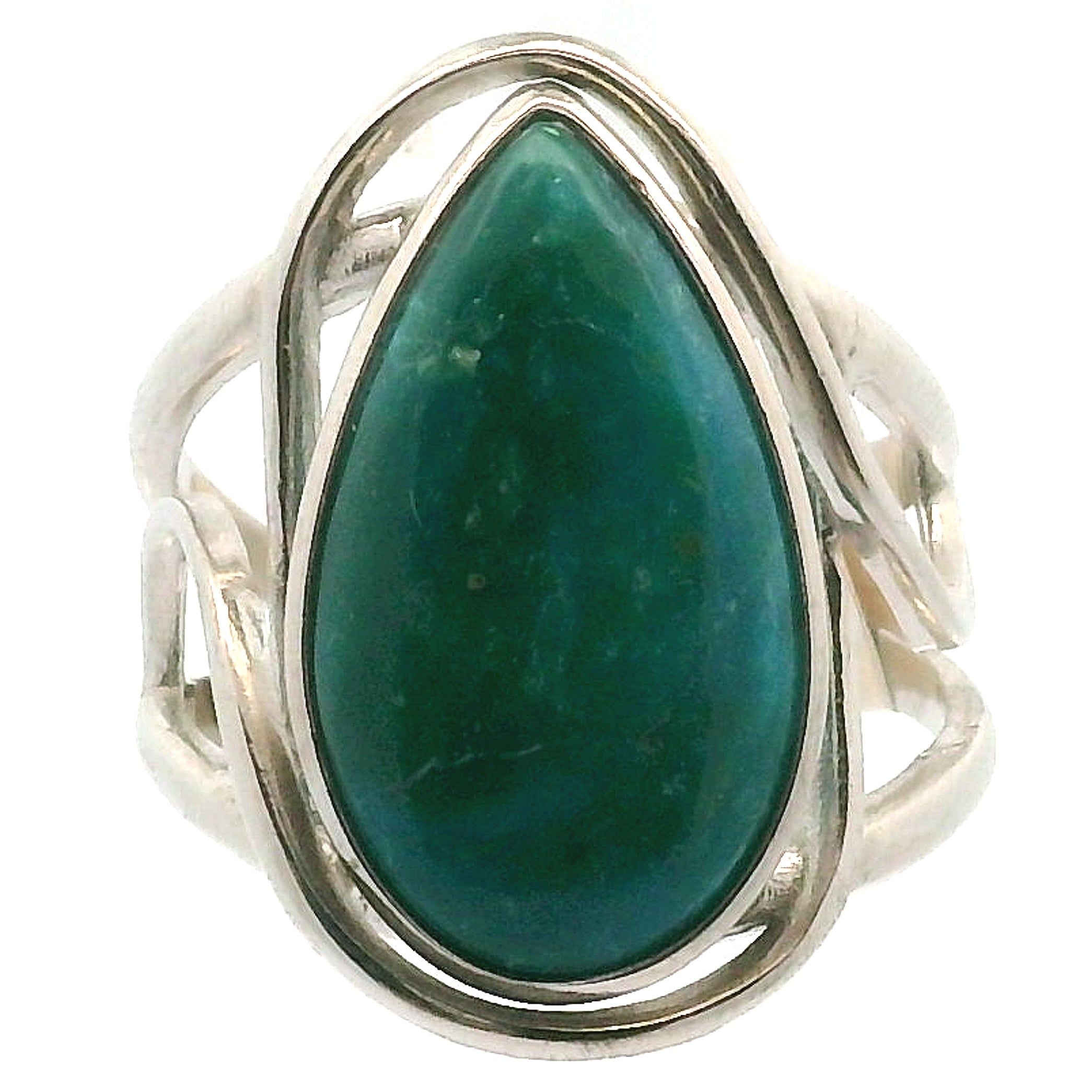 Blue Opal Cuff Ring .925 Silver for Encouraging Surrender to the Divine Will
