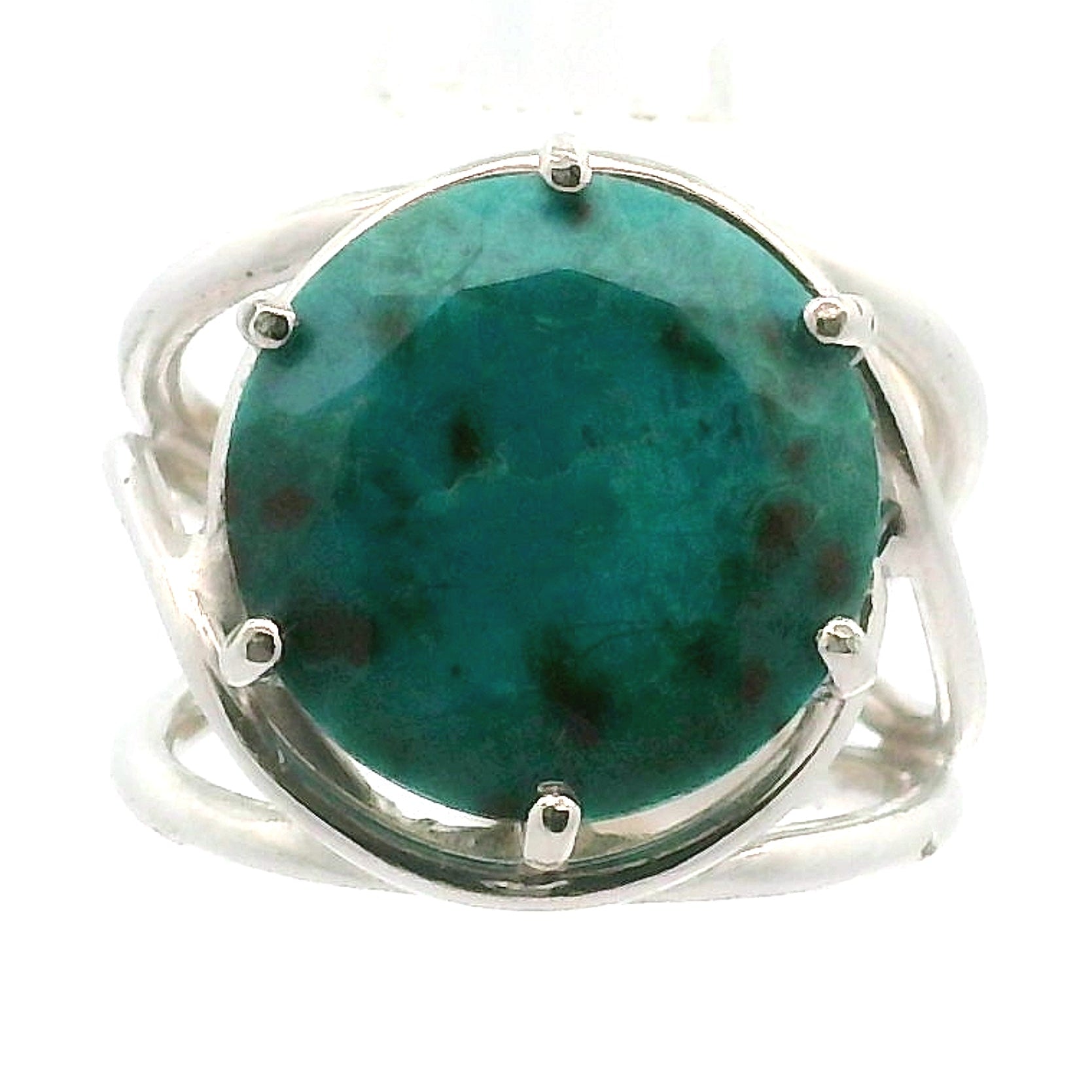 Blue Opal Cuff Ring .925 Silver for Encouraging Surrender to the Divine Will