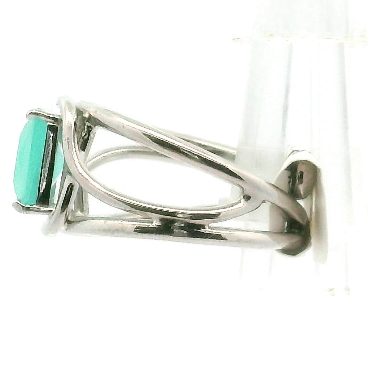 Smithsonite Cuff Ring 925 Silver for Emotional Healing, Compassion and Renewal