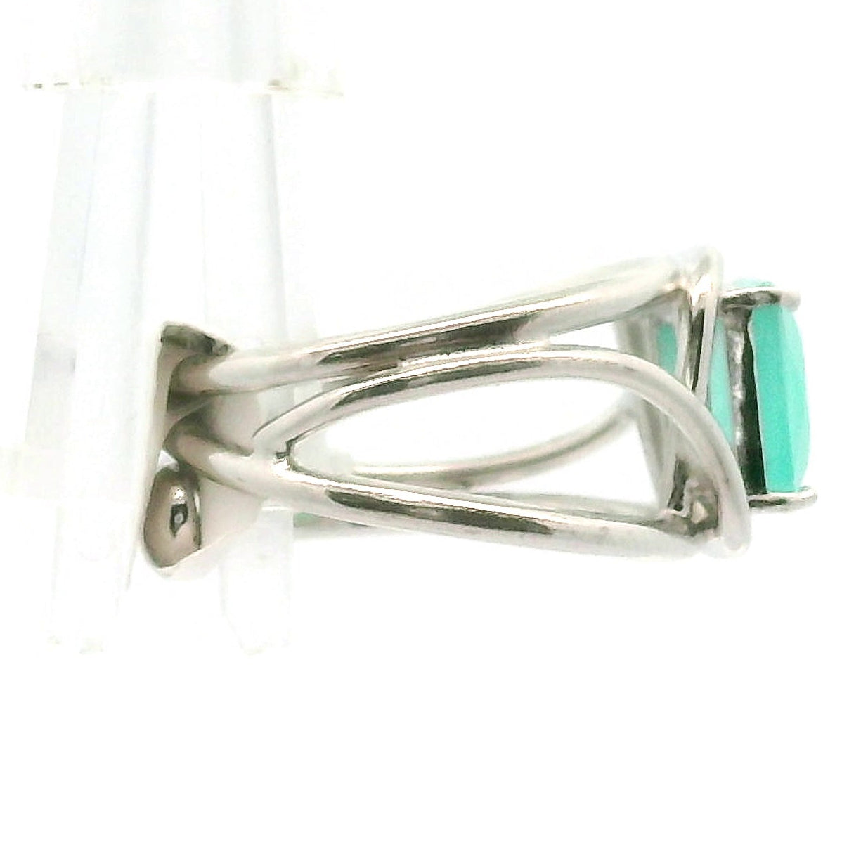 Smithsonite Cuff Ring 925 Silver for Emotional Healing, Compassion and Renewal