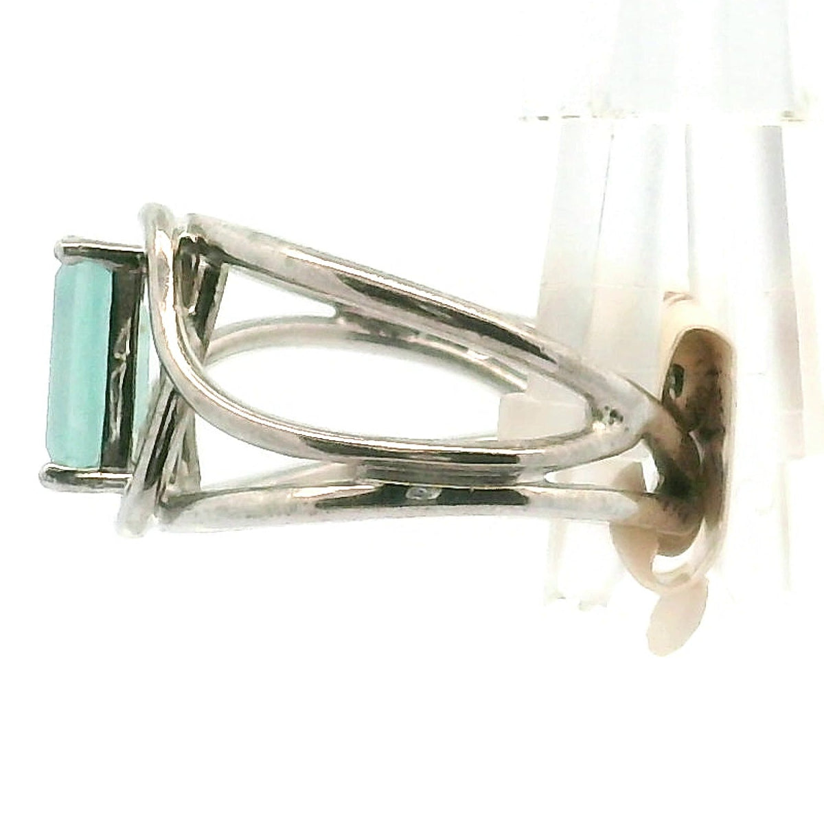 Smithsonite Cuff Ring 925 Silver for Emotional Healing, Compassion and Renewal