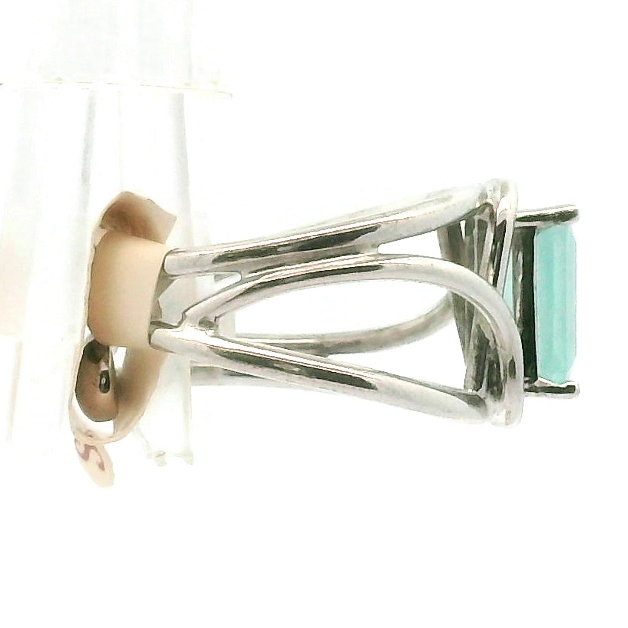 Smithsonite Cuff Ring 925 Silver for Emotional Healing, Compassion and Renewal