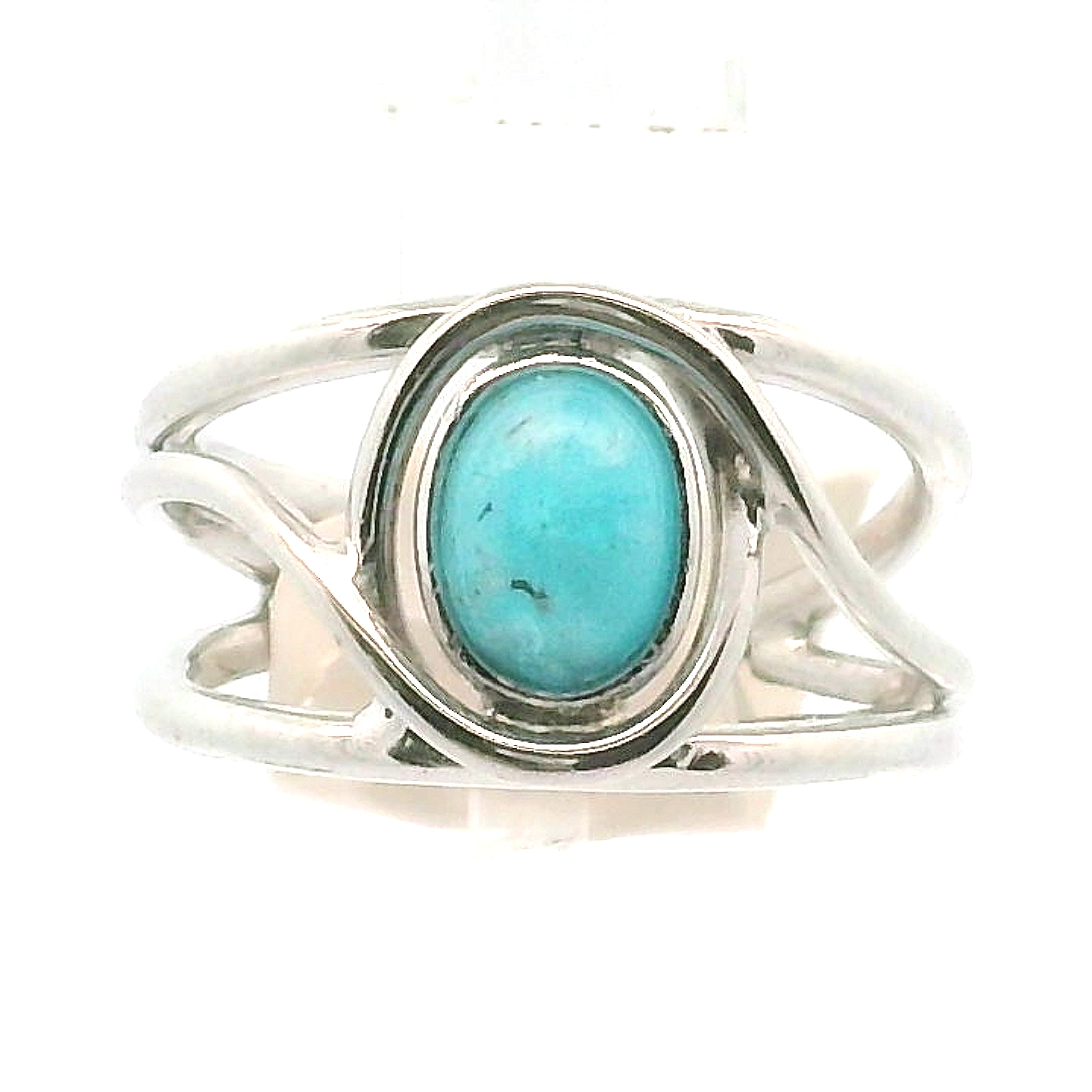 Hemimorphite Midi Cuff Ring 925 Silver for Enhanced Healing, Protection Against Malicious Intentions & Well-being