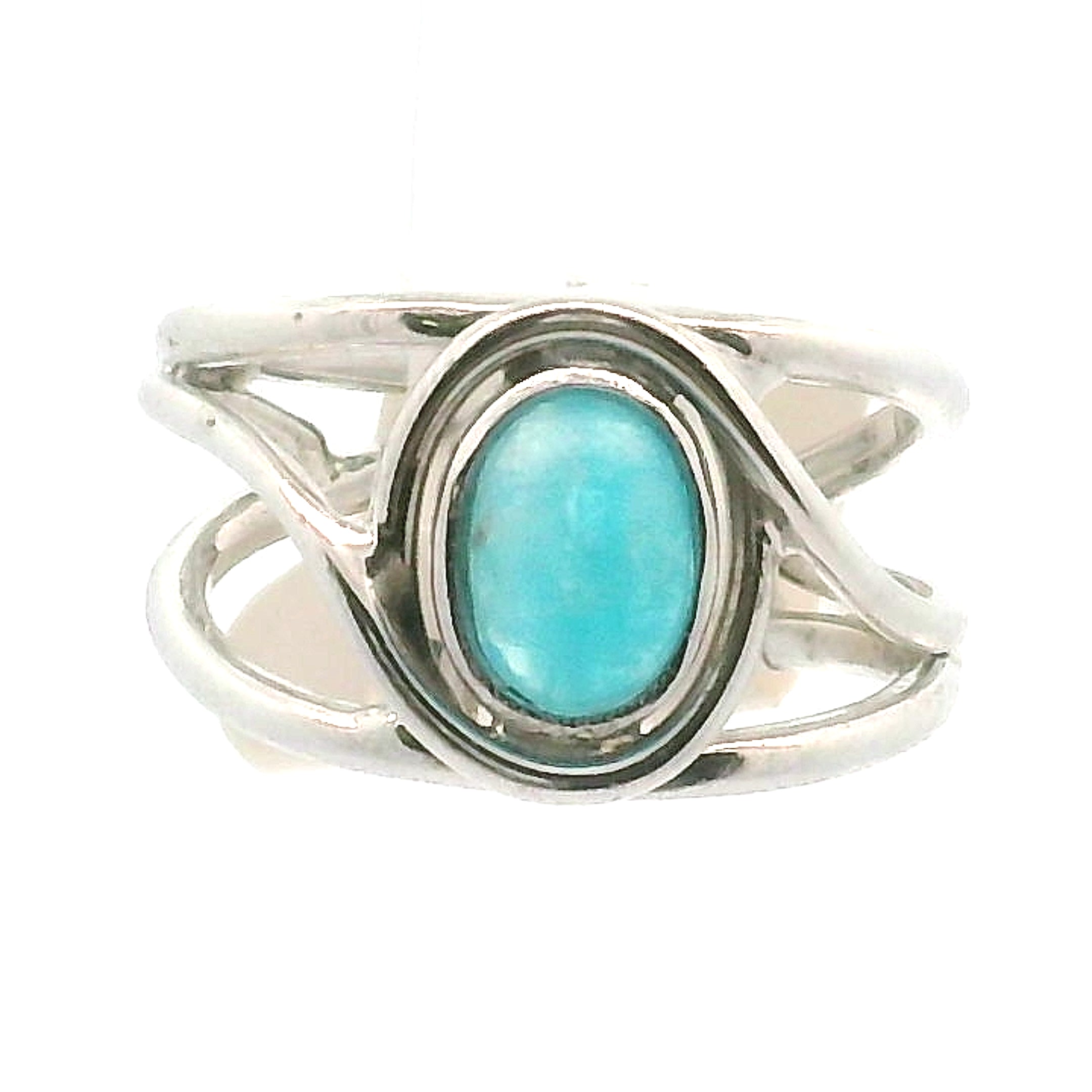 Hemimorphite Midi Cuff Ring 925 Silver for Enhanced Healing, Protection Against Malicious Intentions & Well-being