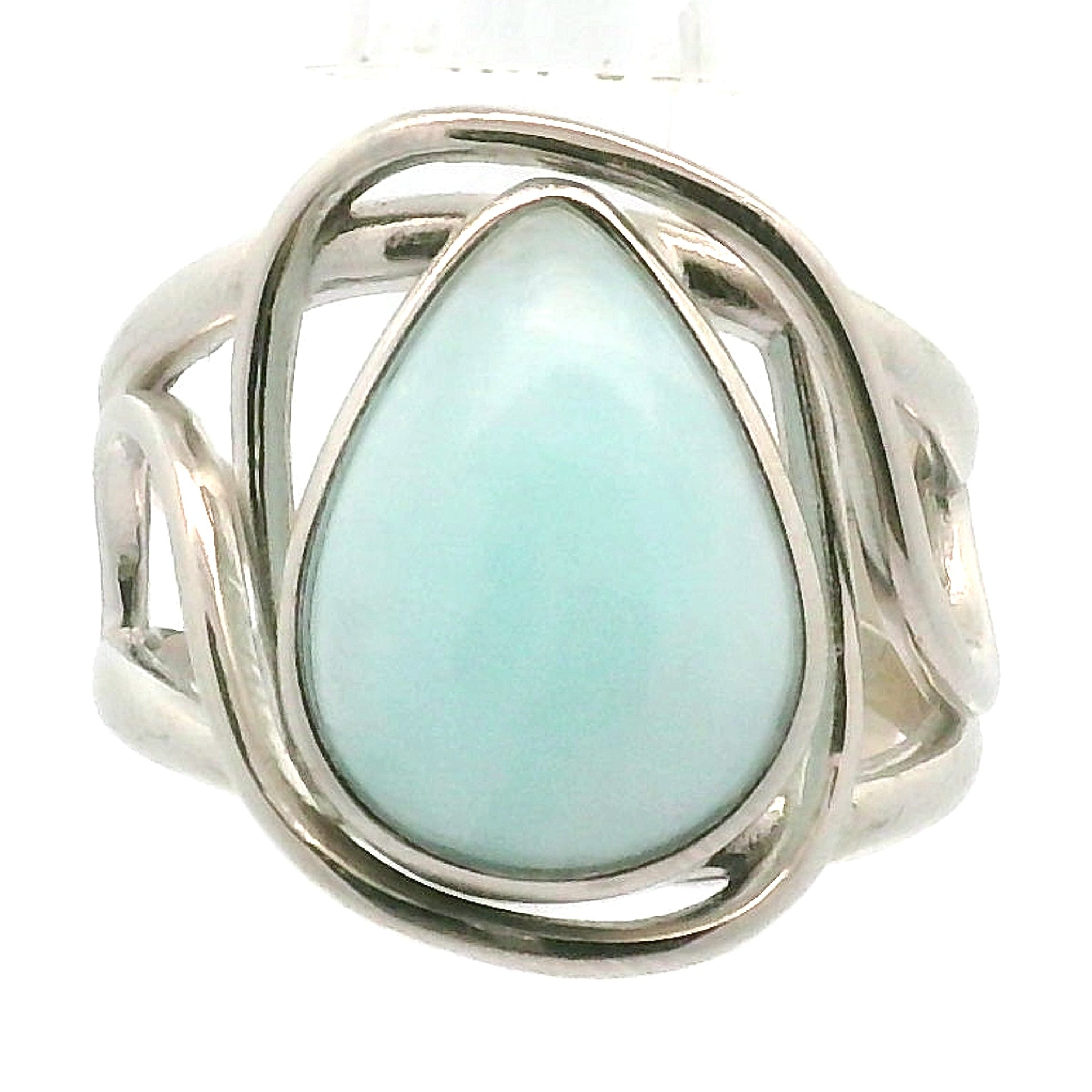 Smithsonite Cuff Ring 925 Silver for Emotional Healing, Compassion and Renewal