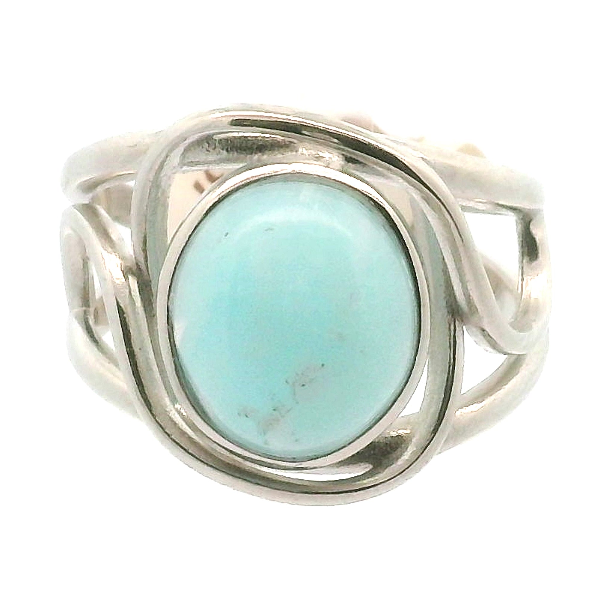 Smithsonite Cuff Ring 925 Silver for Emotional Healing, Compassion and Renewal