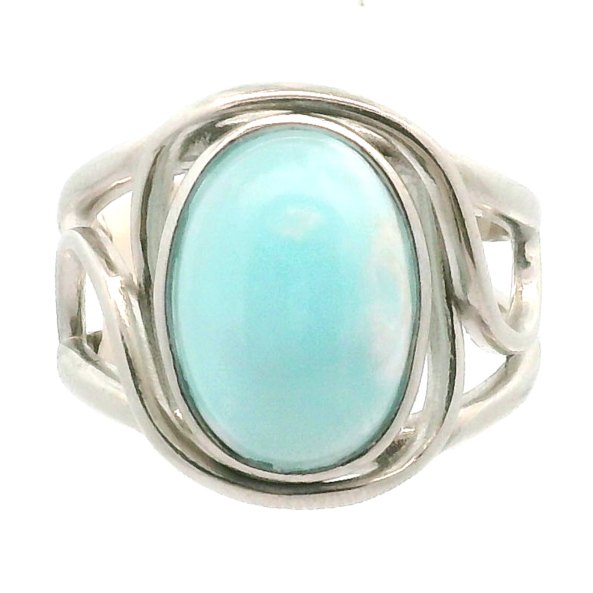 Smithsonite Cuff Ring 925 Silver for Emotional Healing, Compassion and Renewal