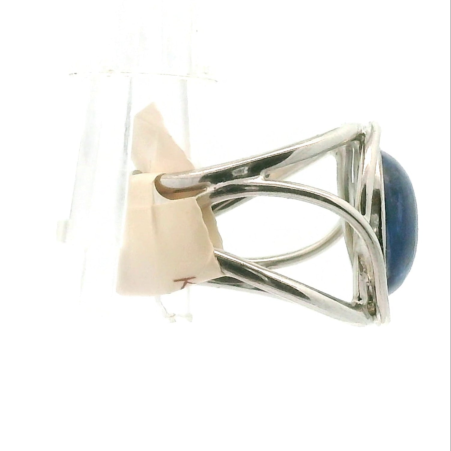 Blue Kyanite Midi Cuff Ring .925 Silver for Enhancing Flow of Energy, Intuition & Lucid Dreaming