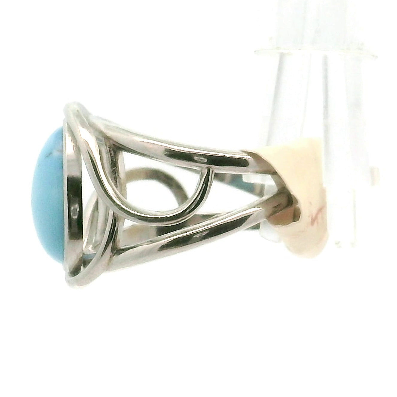 Golden Hill, Kazakhstan Turquoise Cuff Ring for Good Luck, Prosperity and Protection