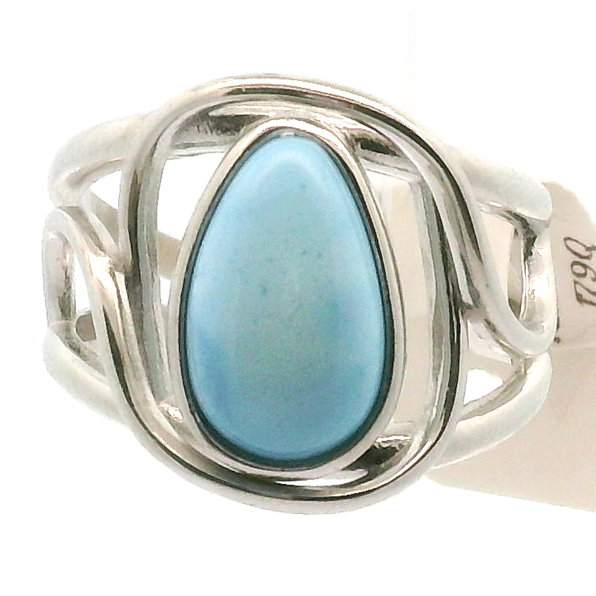 Golden Hill, Kazakhstan Turquoise Cuff Ring for Good Luck, Prosperity and Protection