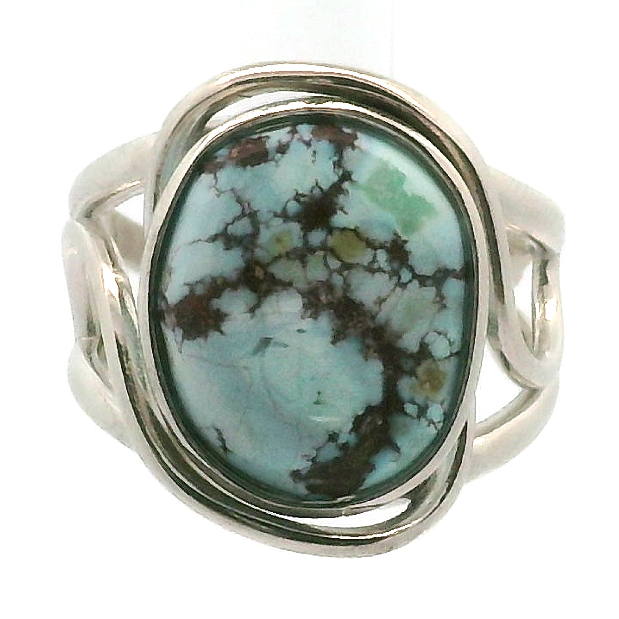 Golden Hills Turquoise Cuff Ring for Good Luck, Prosperity and Protection
