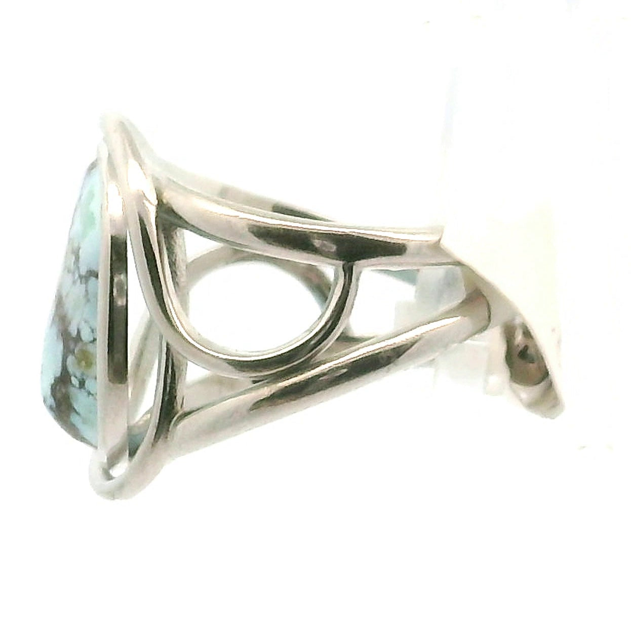 Golden Hills Turquoise Cuff Ring for Good Luck, Prosperity and Protection