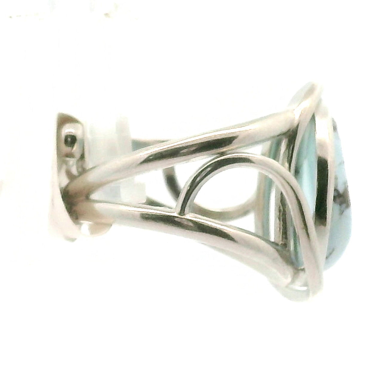 Golden Hills Turquoise Cuff Ring for Good Luck, Prosperity and Protection