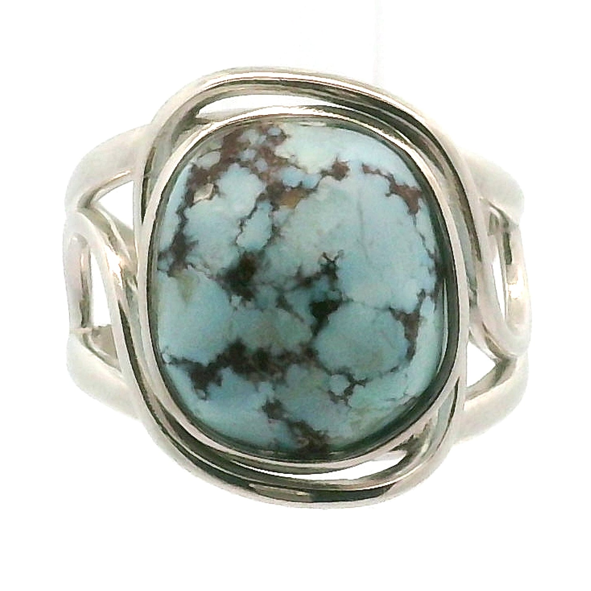Golden Hills Turquoise Cuff Ring for Good Luck, Prosperity and Protection