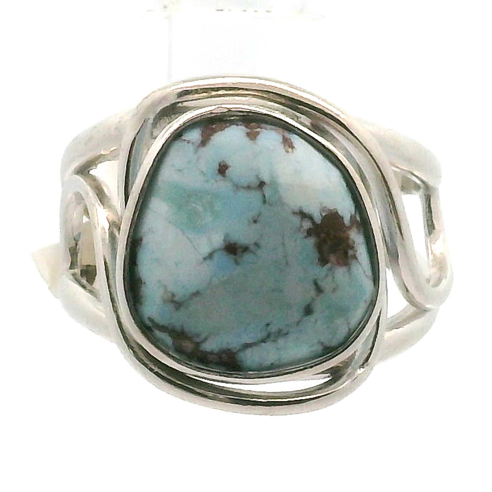 Golden Hills Turquoise Cuff Ring for Good Luck, Prosperity and Protection