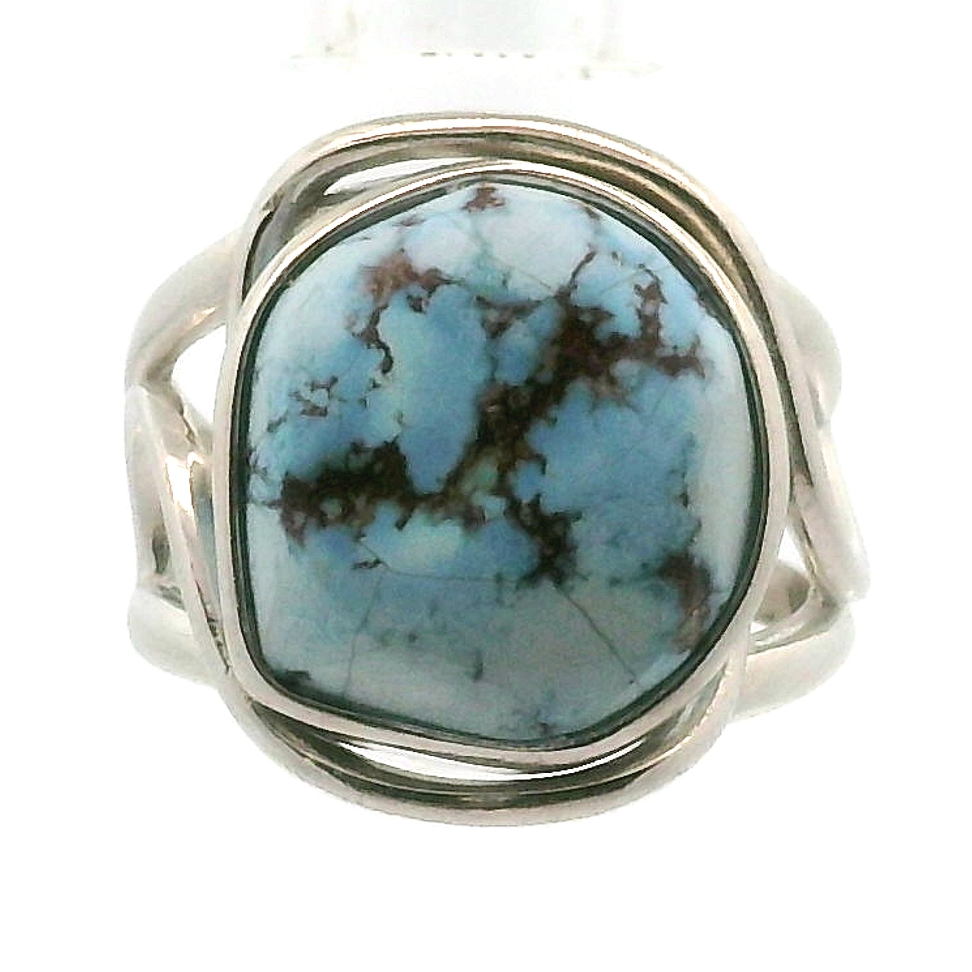 Golden Hills Turquoise Cuff Ring for Good Luck, Prosperity and Protection