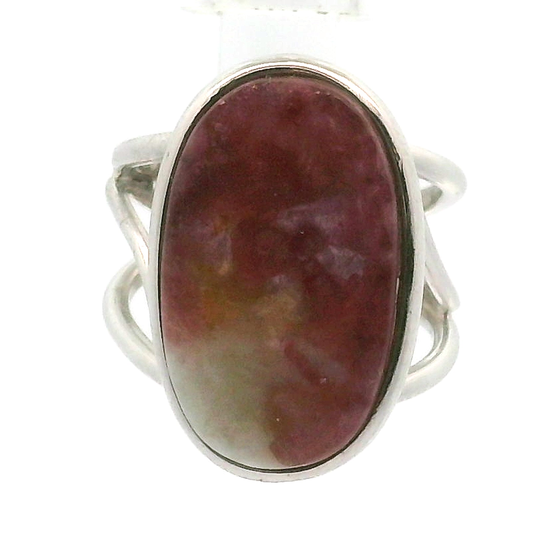 Unicorn Stone Cuff Ring .925 Silver for Awareness, Communication and Meditation