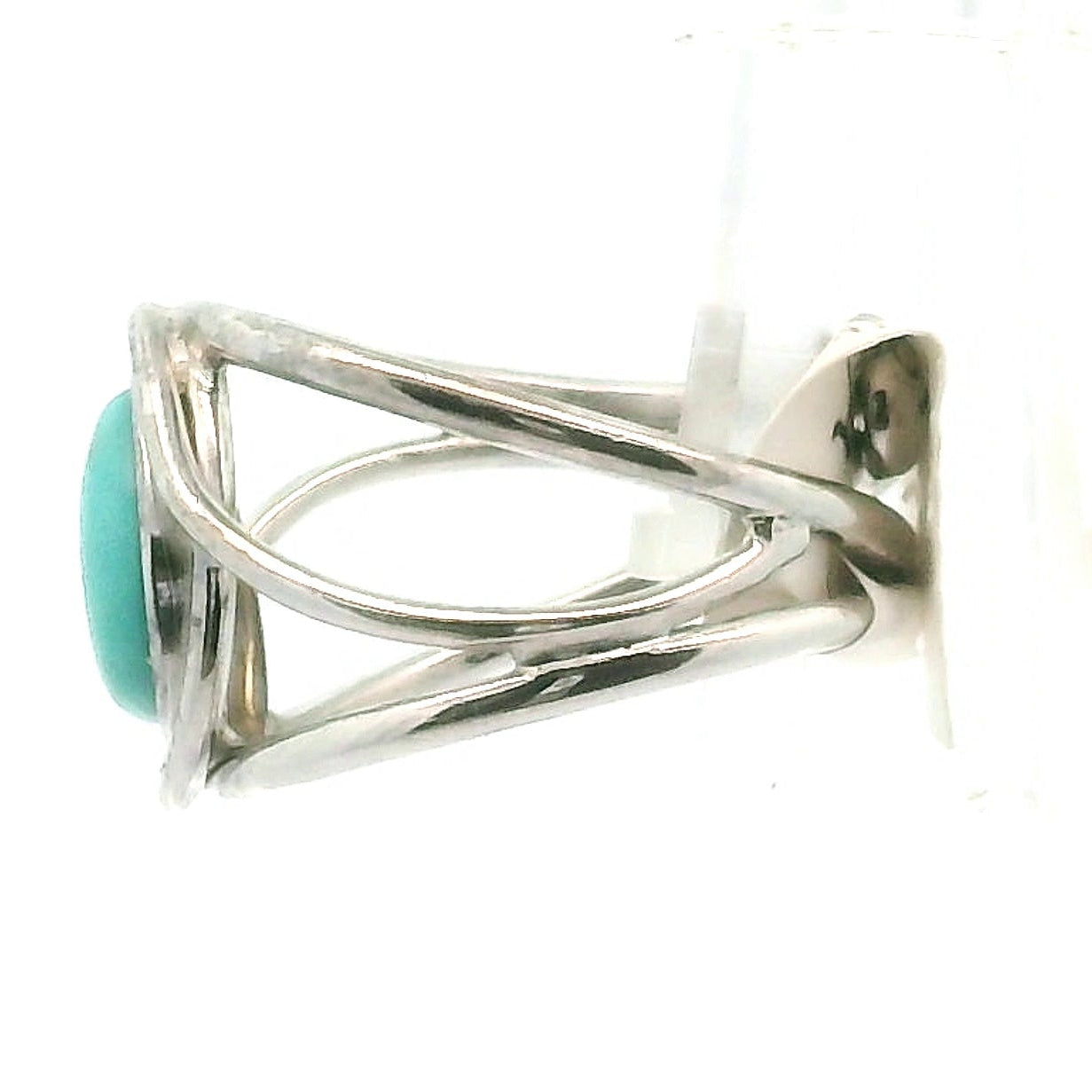 Turquoise Midi Cuff Ring for Good Luck, Prosperity and Protection