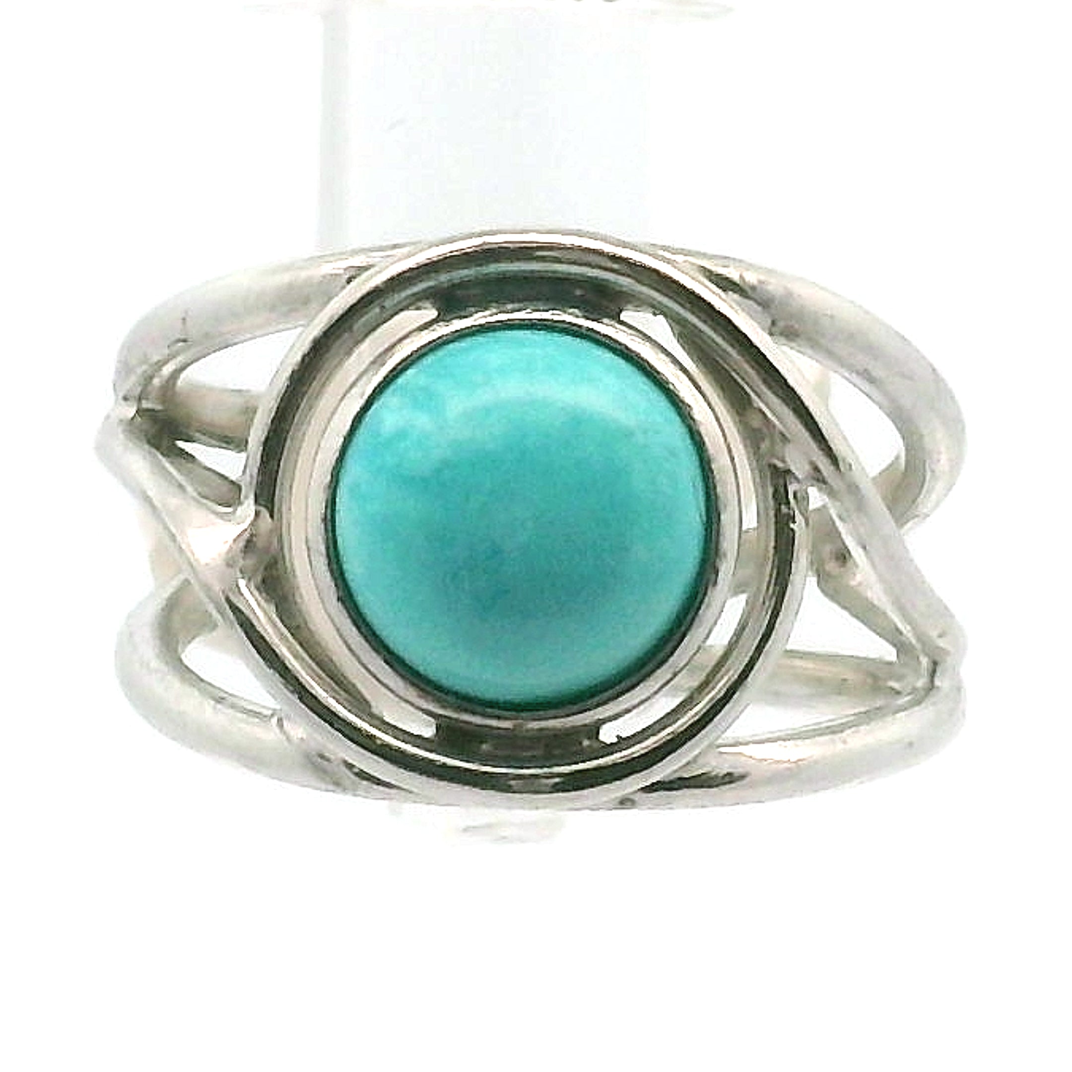 Turquoise Midi Cuff Ring for Good Luck, Prosperity and Protection