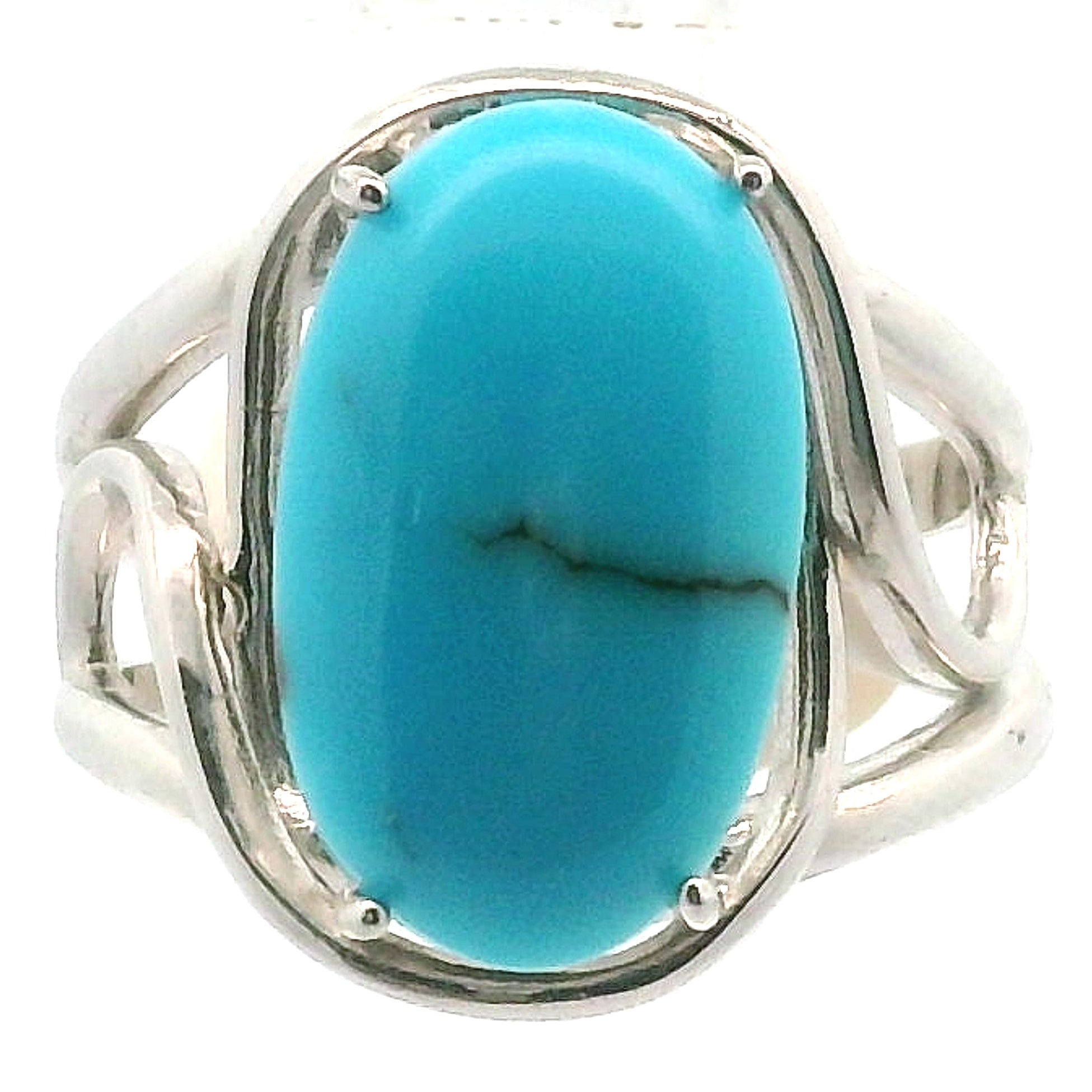 Egyptian Turquoise Adjustable Cuff Ring for Good Luck, Prosperity and Protection
