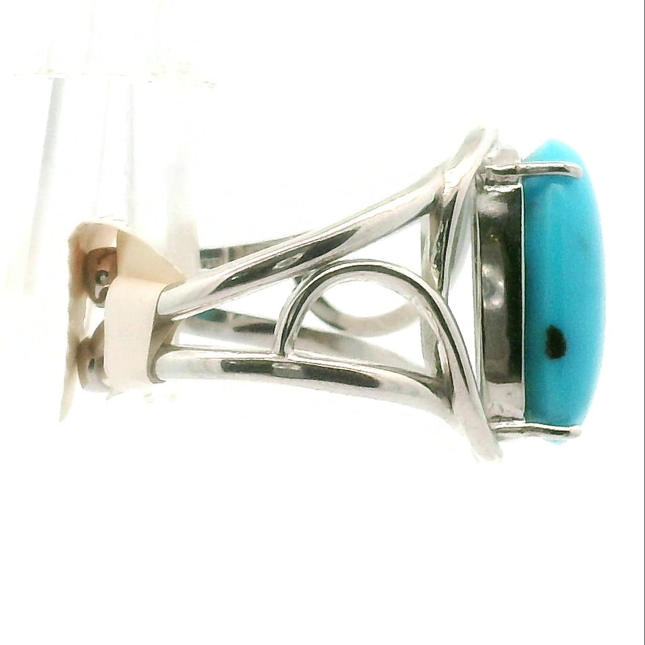 Egyptian Turquoise Adjustable Cuff Ring for Good Luck, Prosperity and Protection