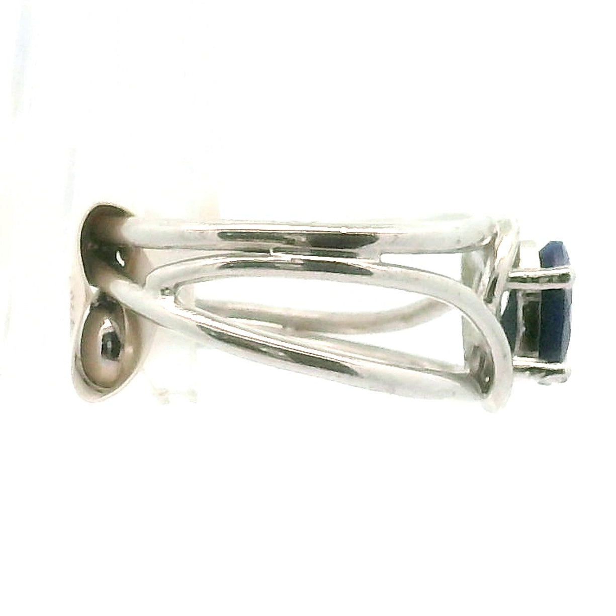Sodalite Midi Cuff Ring .925 Silver for Dream Recall and Relaxation