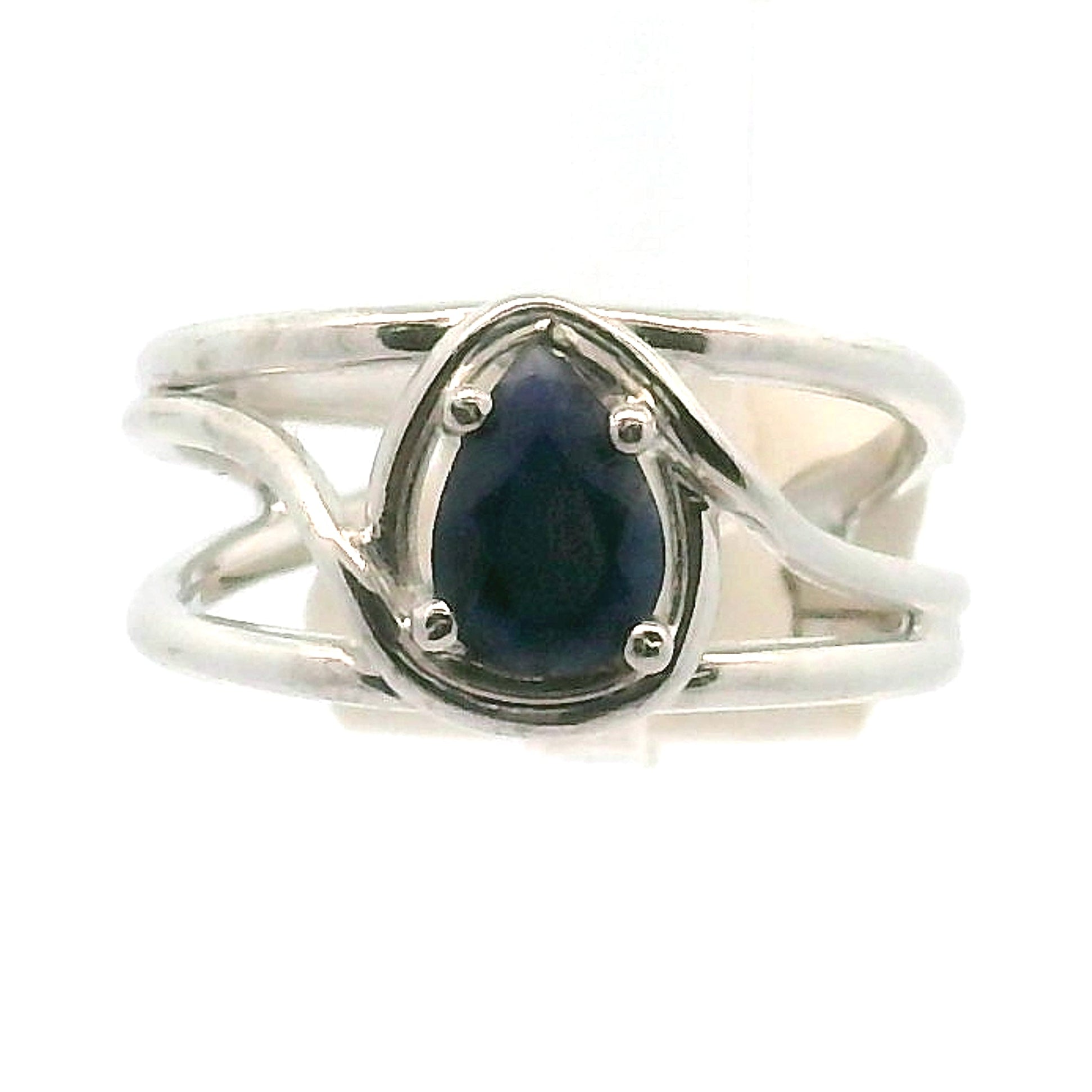 Sodalite Midi Cuff Ring .925 Silver for Dream Recall and Relaxation