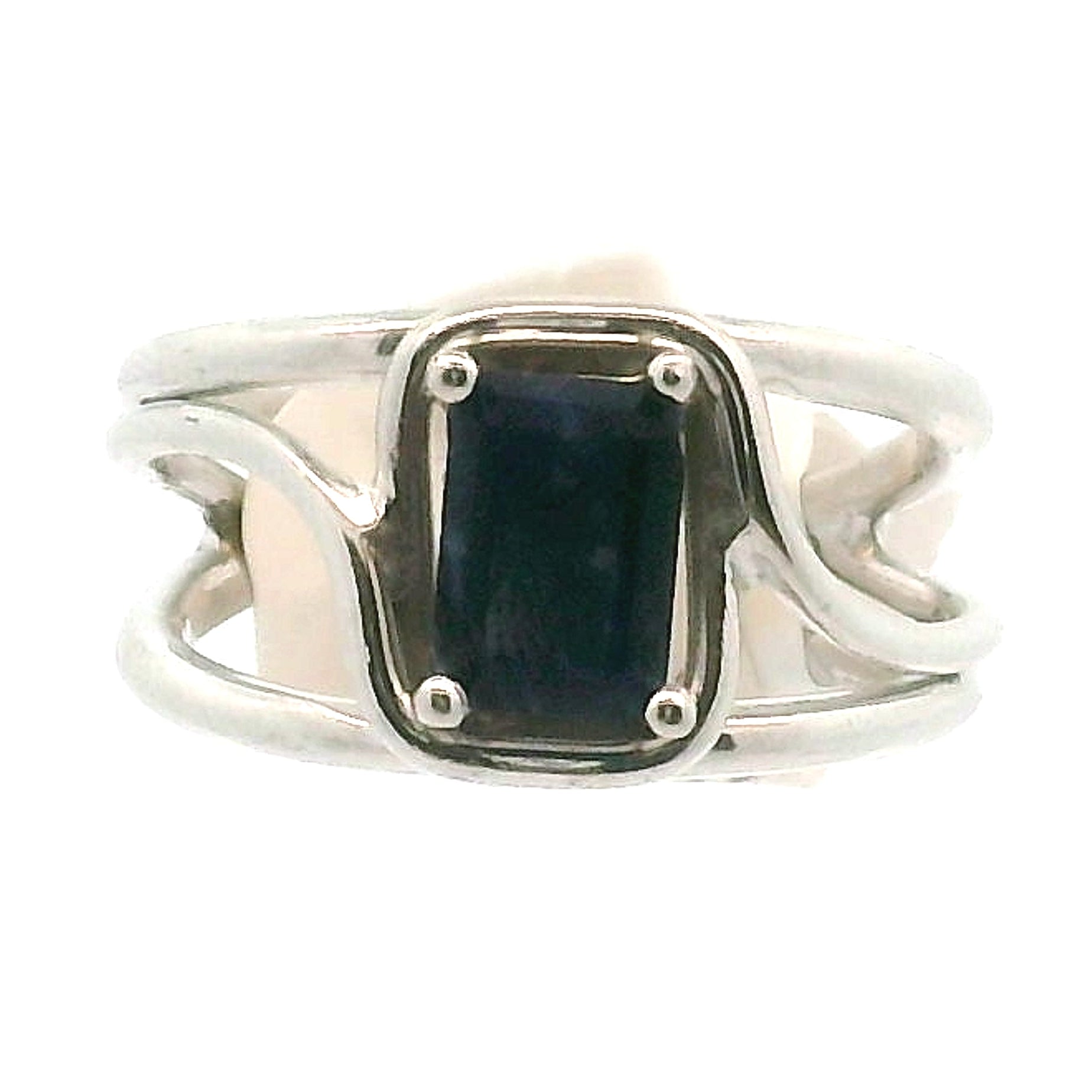 Sodalite Midi Cuff Ring .925 Silver for Dream Recall and Relaxation